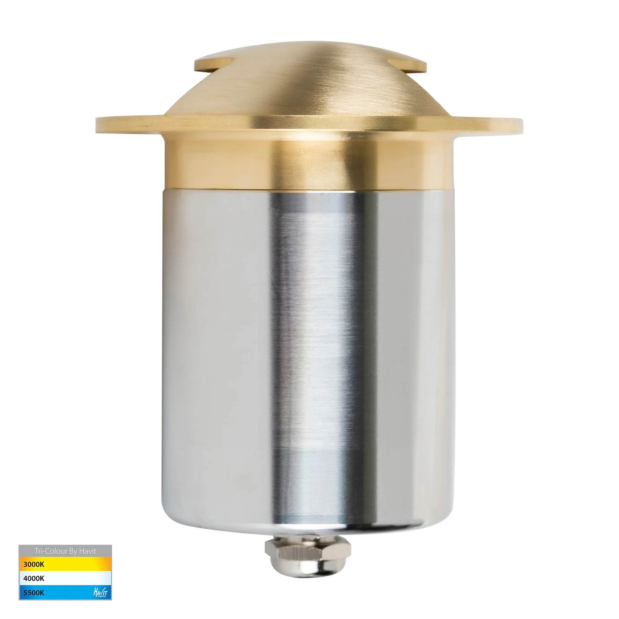 HV19072T-BR - Viale Brass TRI Colour LED Double Driveway Light - Image 3