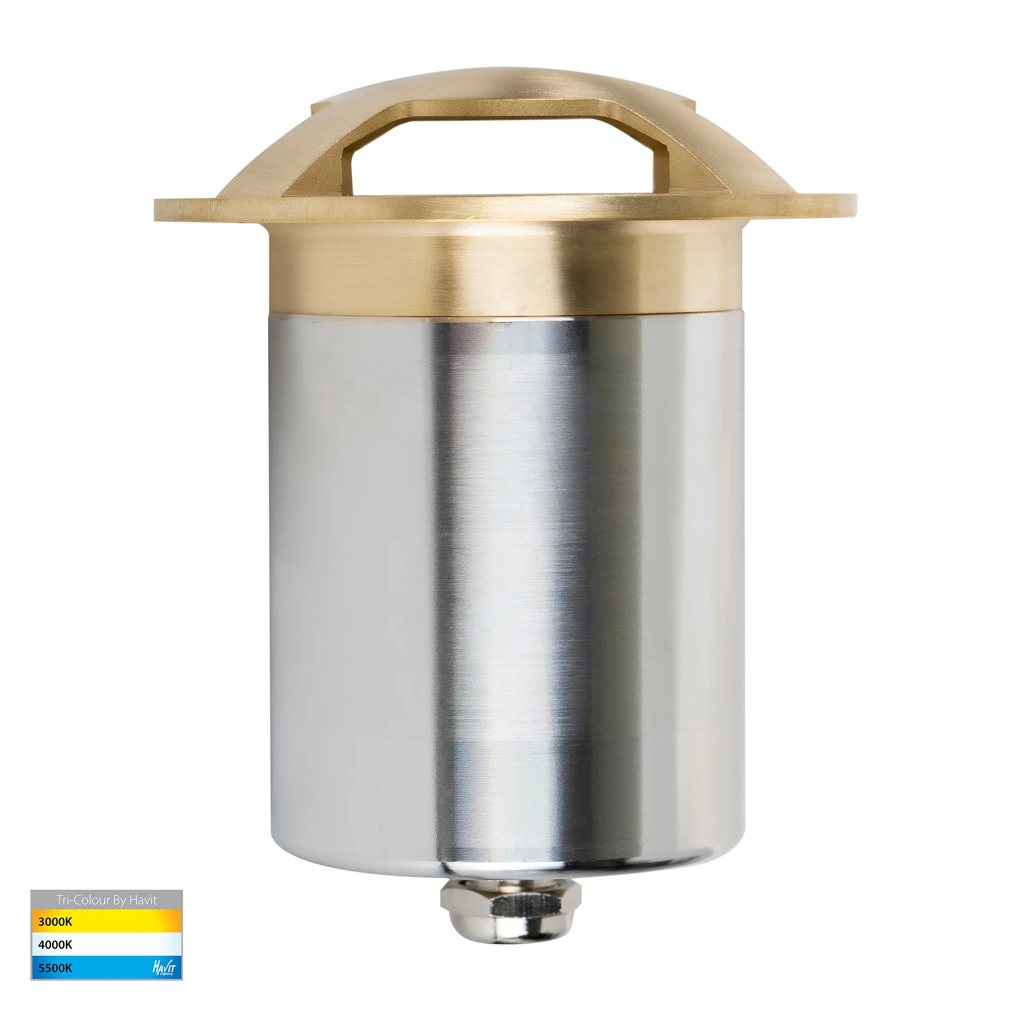 HV19092T-BR - Viale Brass TRI Colour LED Four Way Driveway Light - Image 3