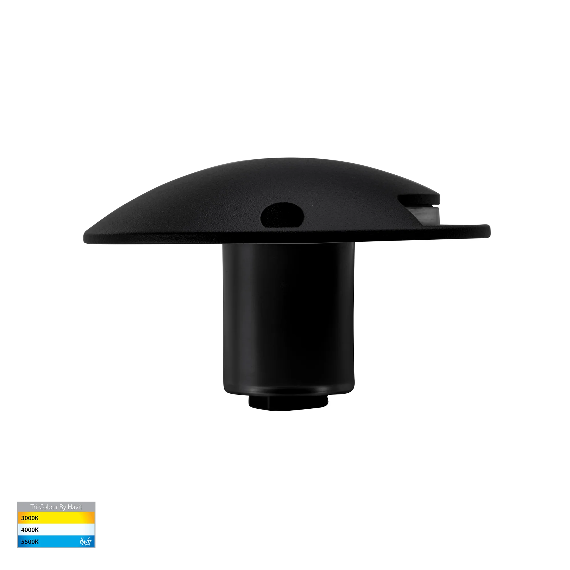 HV2871T-BLK-12V - Dome Black Aluminium One Way LED Deck Lights - Image 4