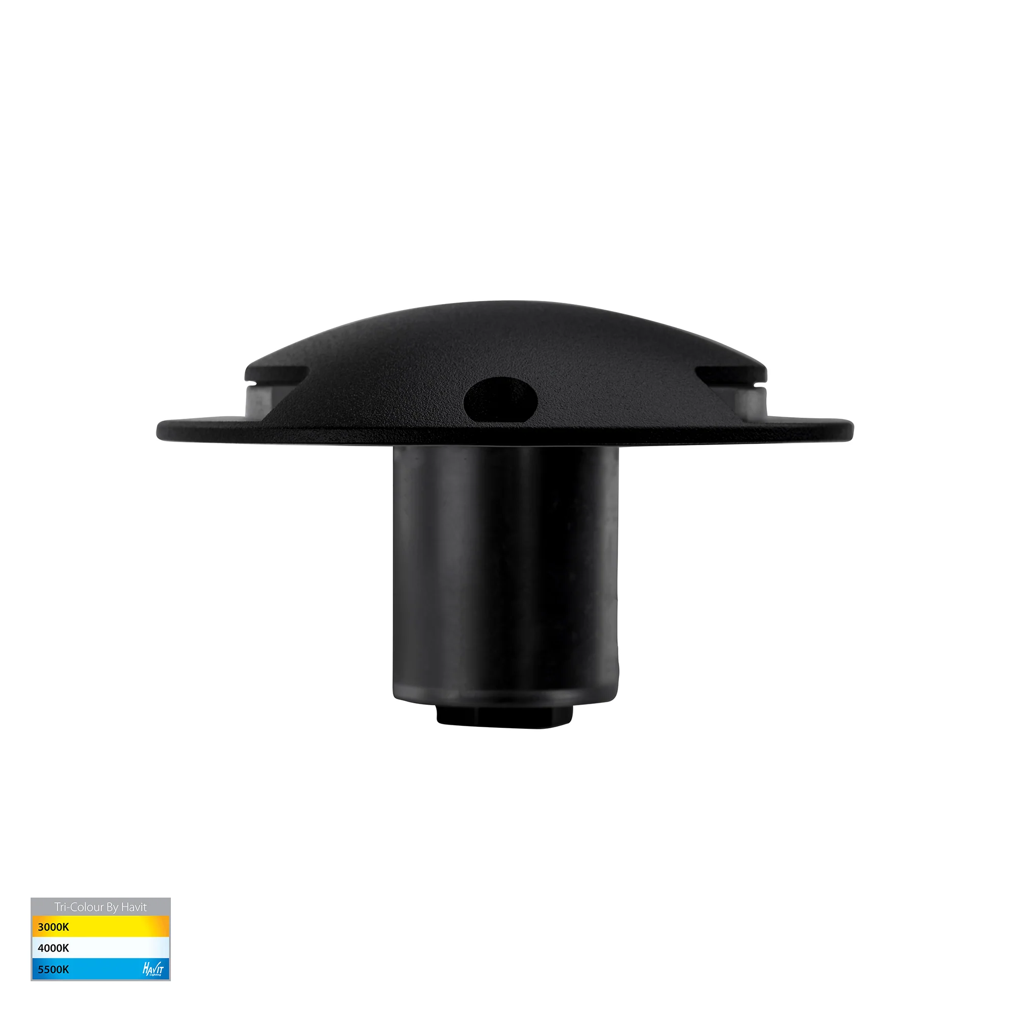 HV2872T-BLK-12V - Dome Black Aluminium Two Way LED Deck Lights - Image 3