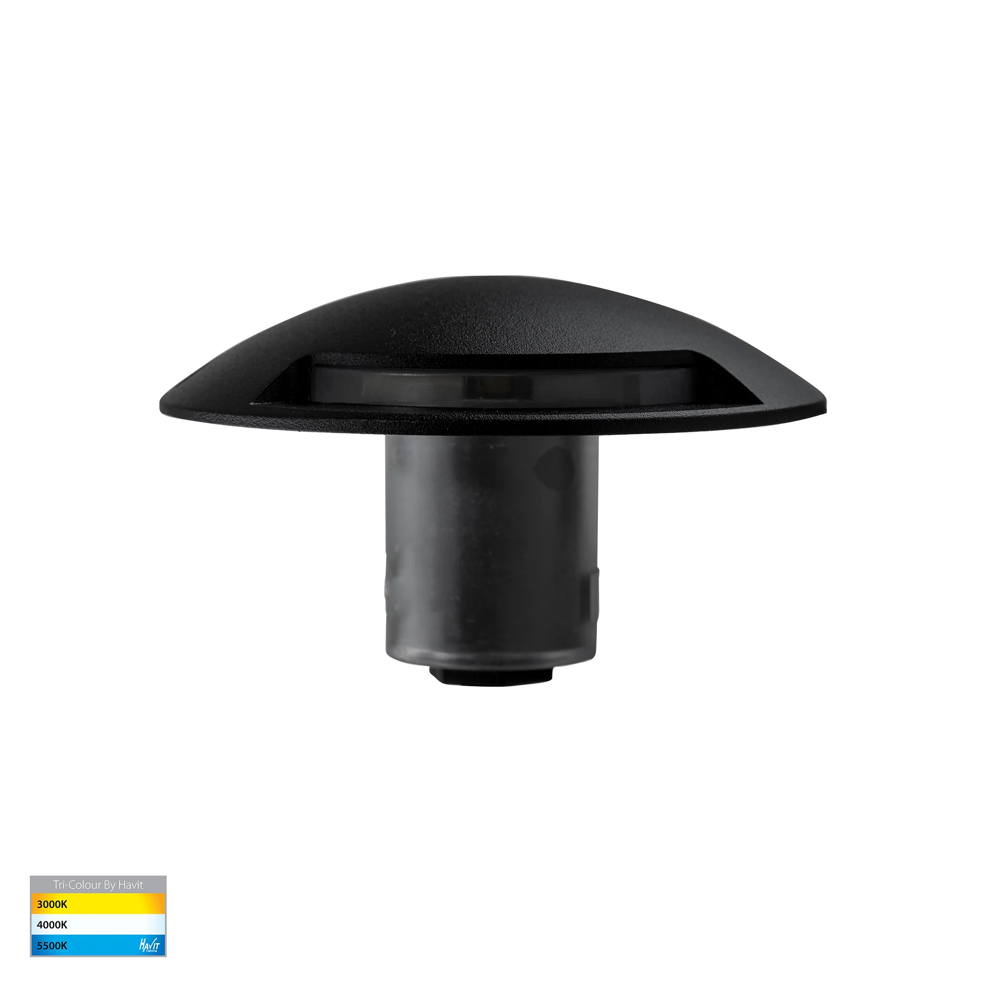 HV2872T-BLK-12V - Dome Black Aluminium Two Way LED Deck Lights - Image 4