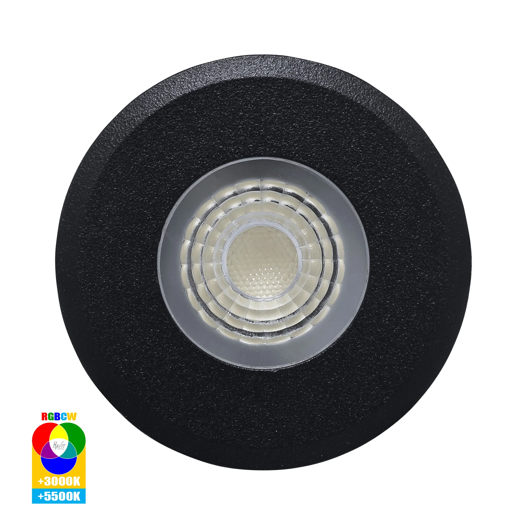 HV2882RGBCW-BLK - Elite RGBCW Black Aluminium LED Deck or Inground Lights