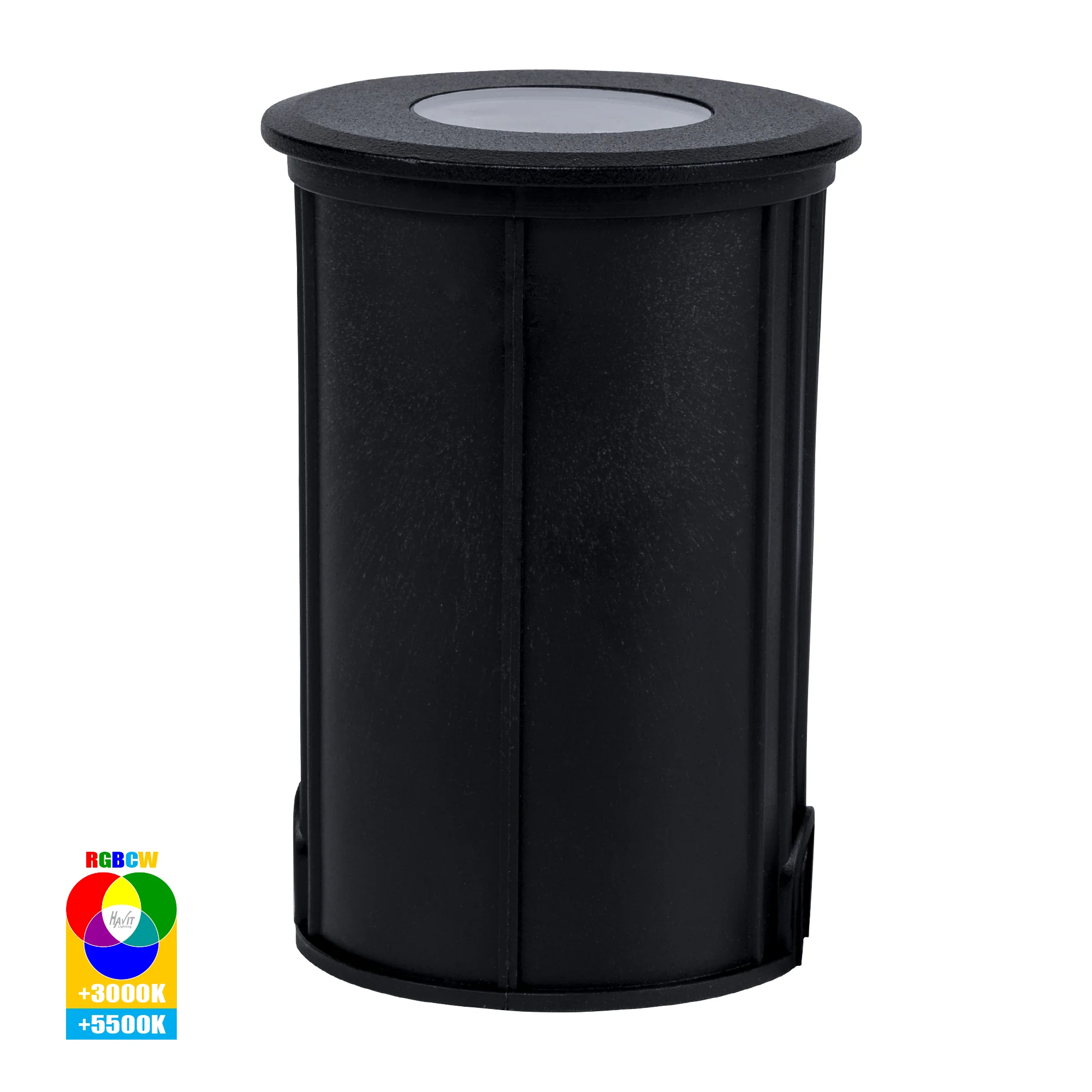 HV2882RGBCW-BLK - Elite RGBCW Black Aluminium LED Deck or Inground Lights - Image 3