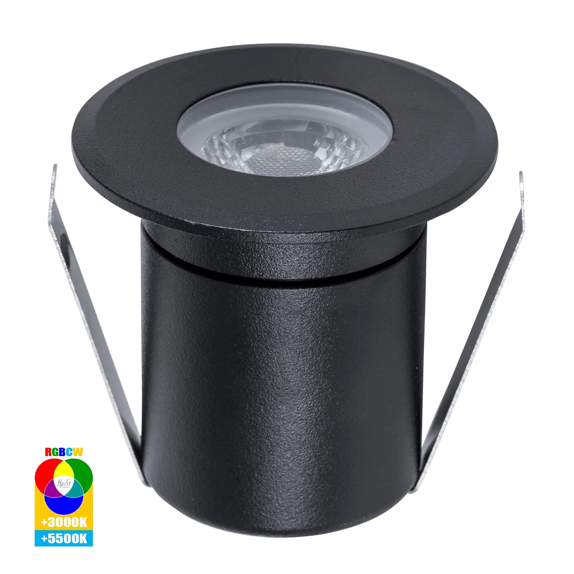 HV2882RGBCW-BLK - Elite RGBCW Black Aluminium LED Deck or Inground Lights - Image 4