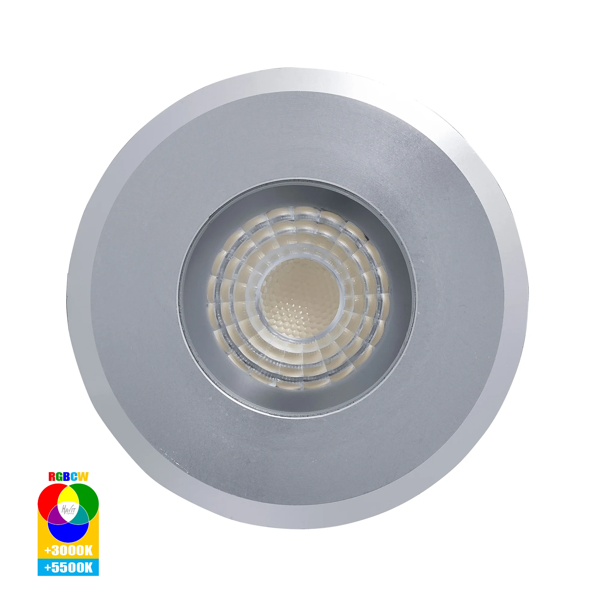 HV2882RGBCW-SLV -  Elite RGBCW Silver Aluminium LED Deck or Inground Lights