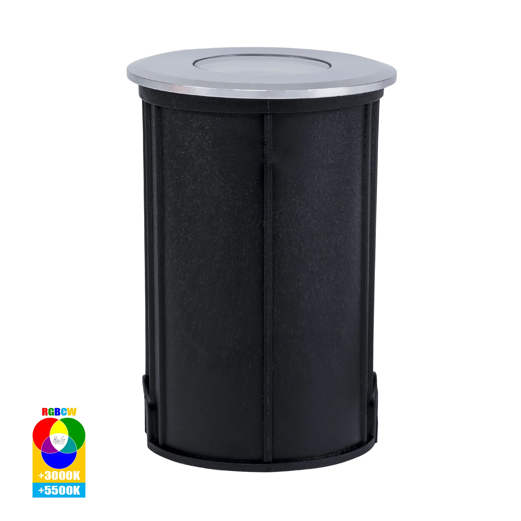 HV2882RGBCW-SLV -  Elite RGBCW Silver Aluminium LED Deck or Inground Lights - Image 3
