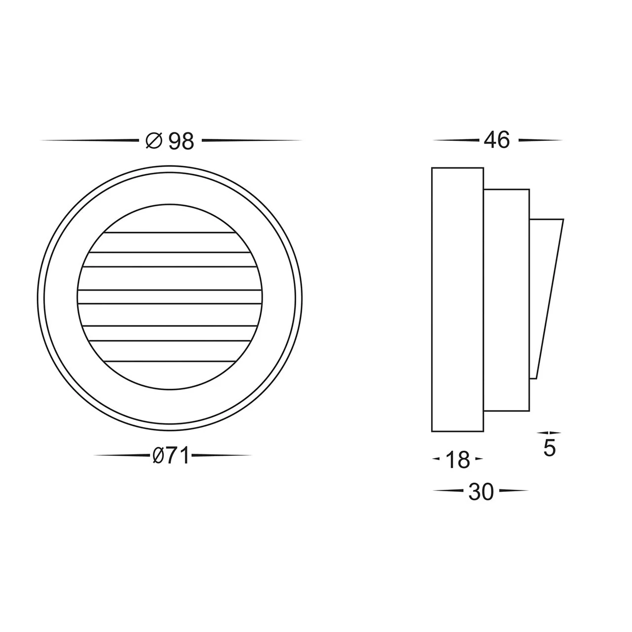 HV2925T-12V-WHT - Pinta White Louvered Step Lights - Image 2