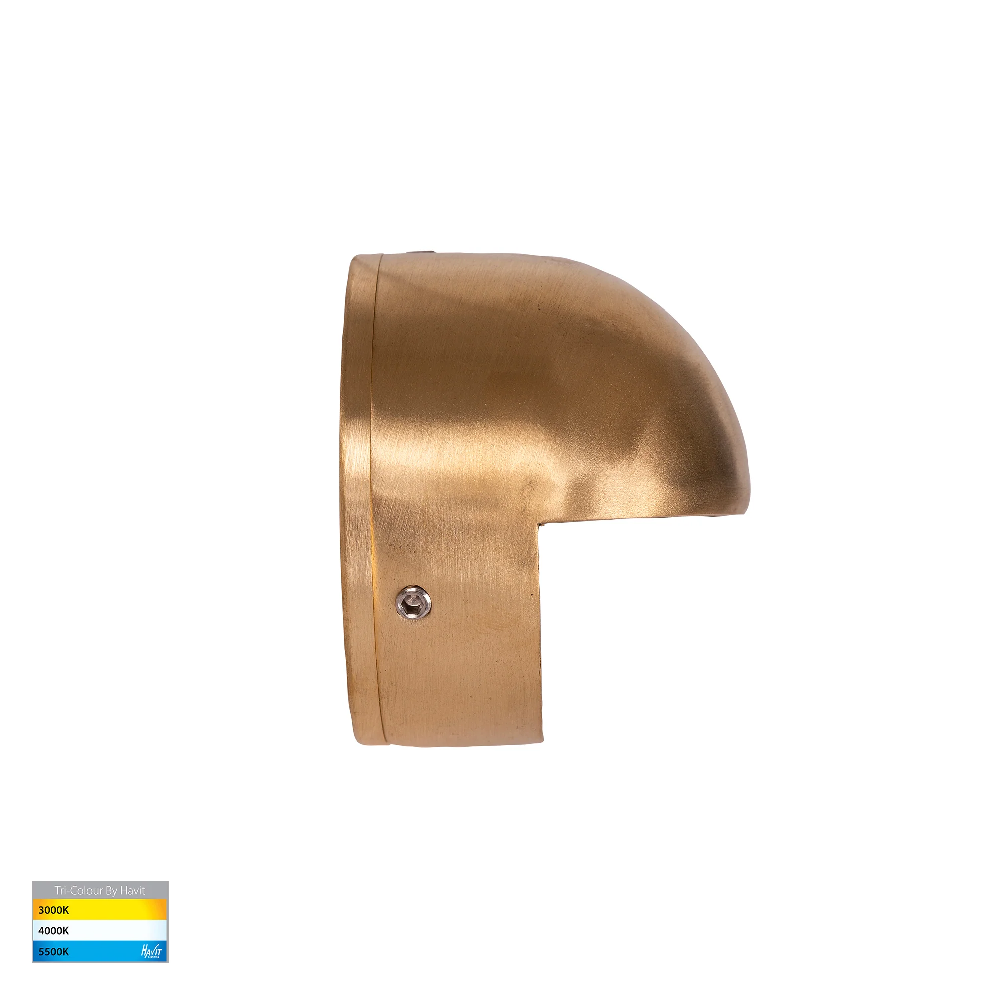 HV2927T-BR-12V | HV2927T-BR-240V - Veko Solid Brass Step Lights with Eyelid - Image 3