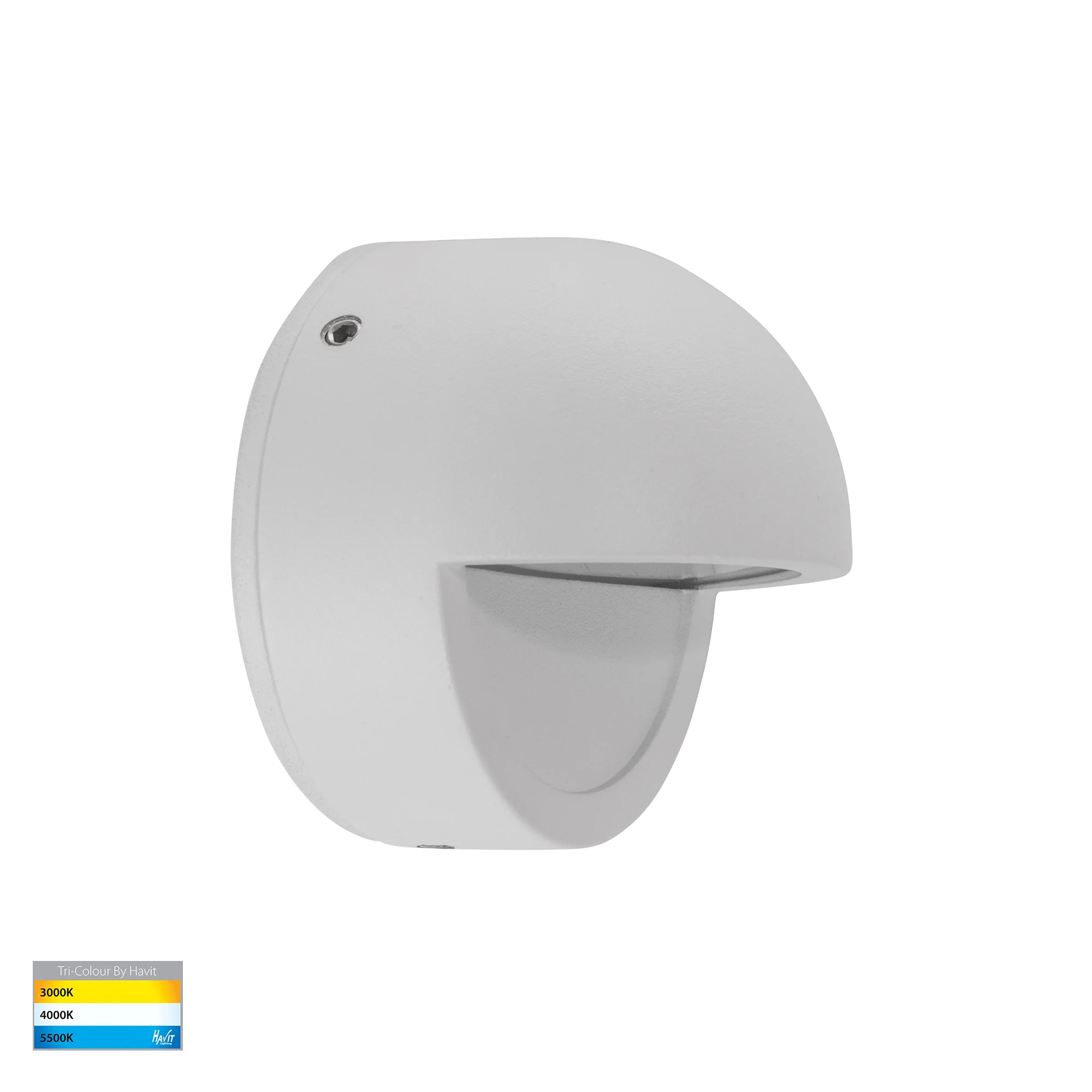HV2927T-WHT-12V | HV2927T-WHT-240V - Veko White Step Lights with Eyelid - Image 3