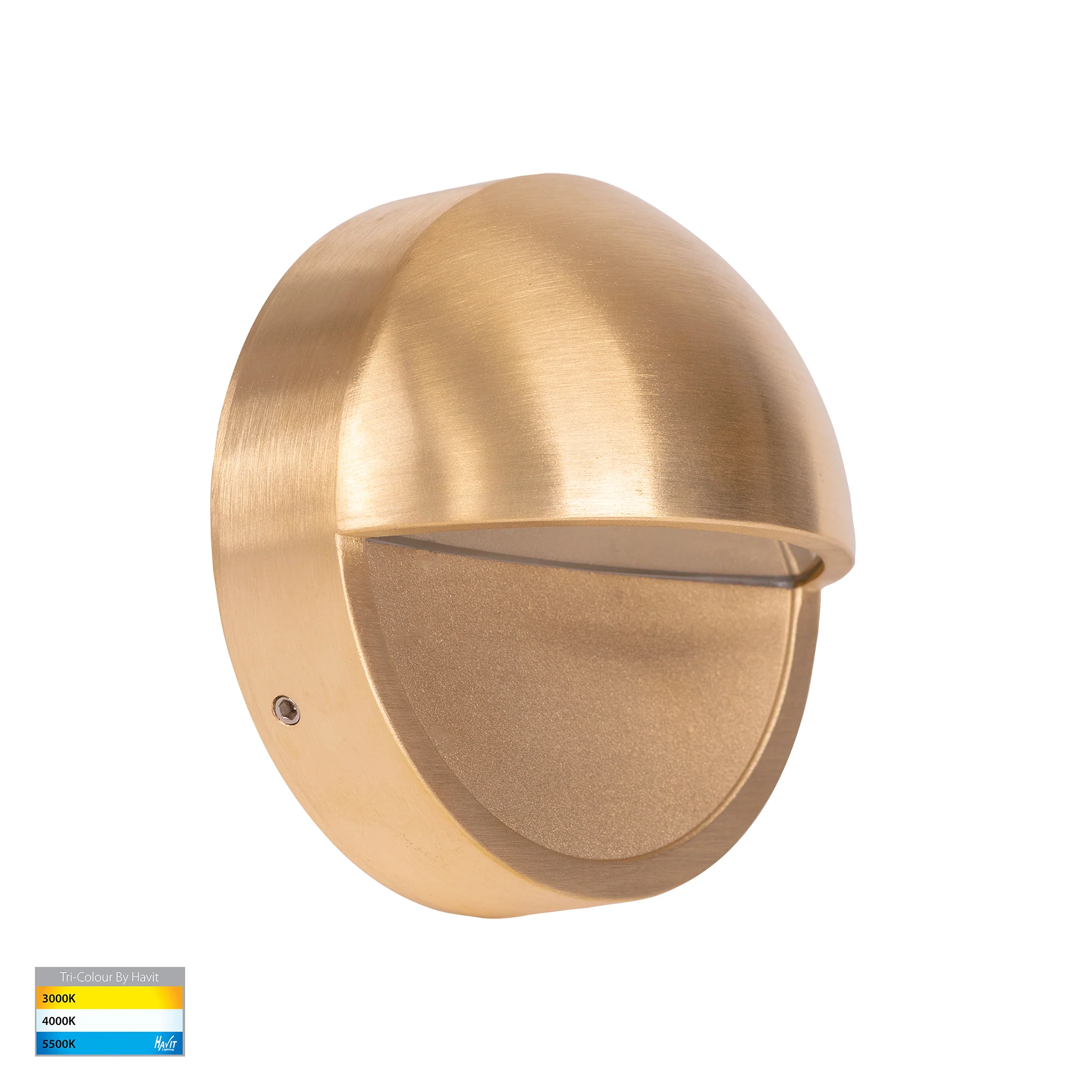 HV2928T-BR-12V | HV2928T-BR-240V - Veko Solid Brass Step Lights with Eyelid - Image 4