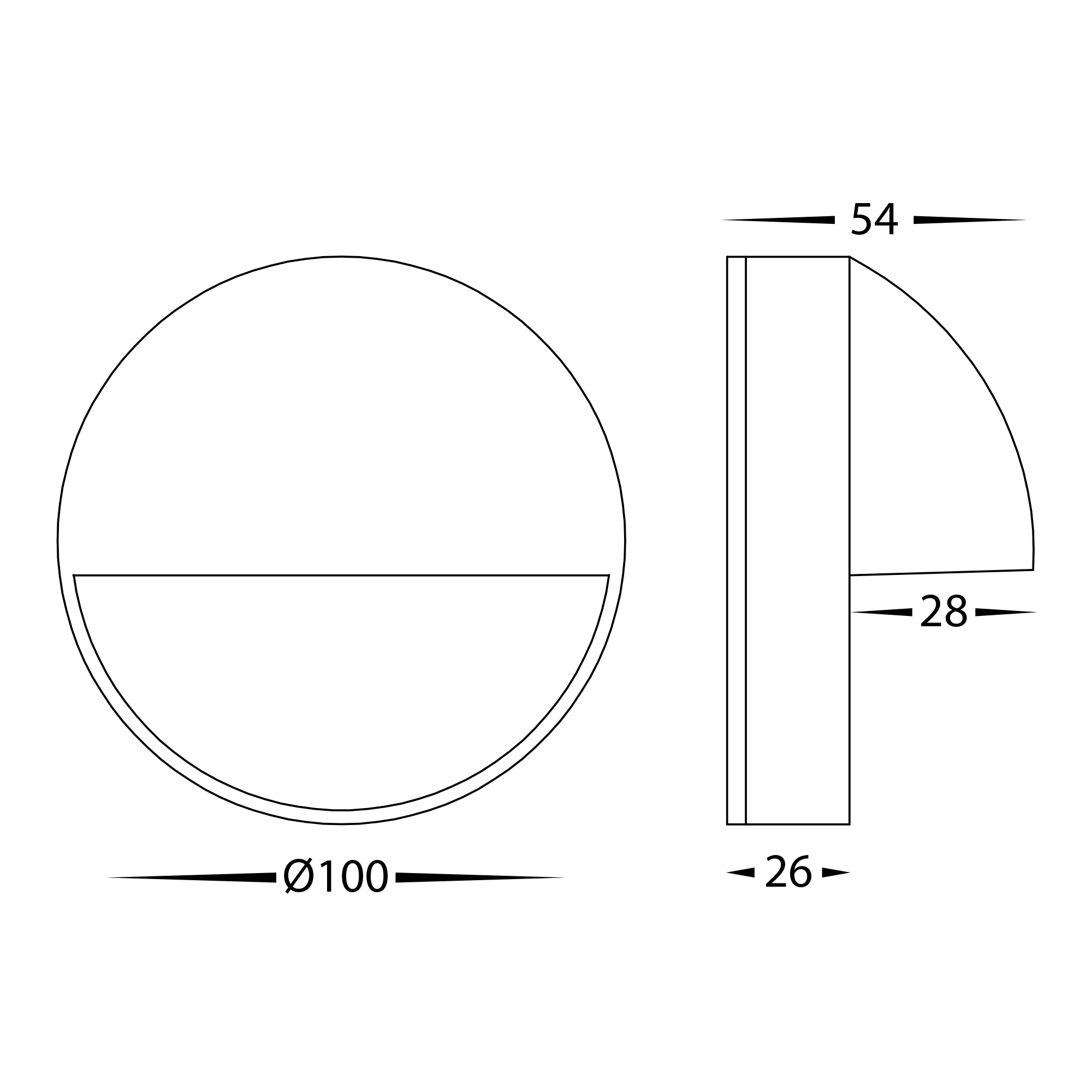 HV2928T-SS316-12V | HV2928T-SS316-240V - Veko 316 Stainless Steel Step Lights with Eyelid - Image 2