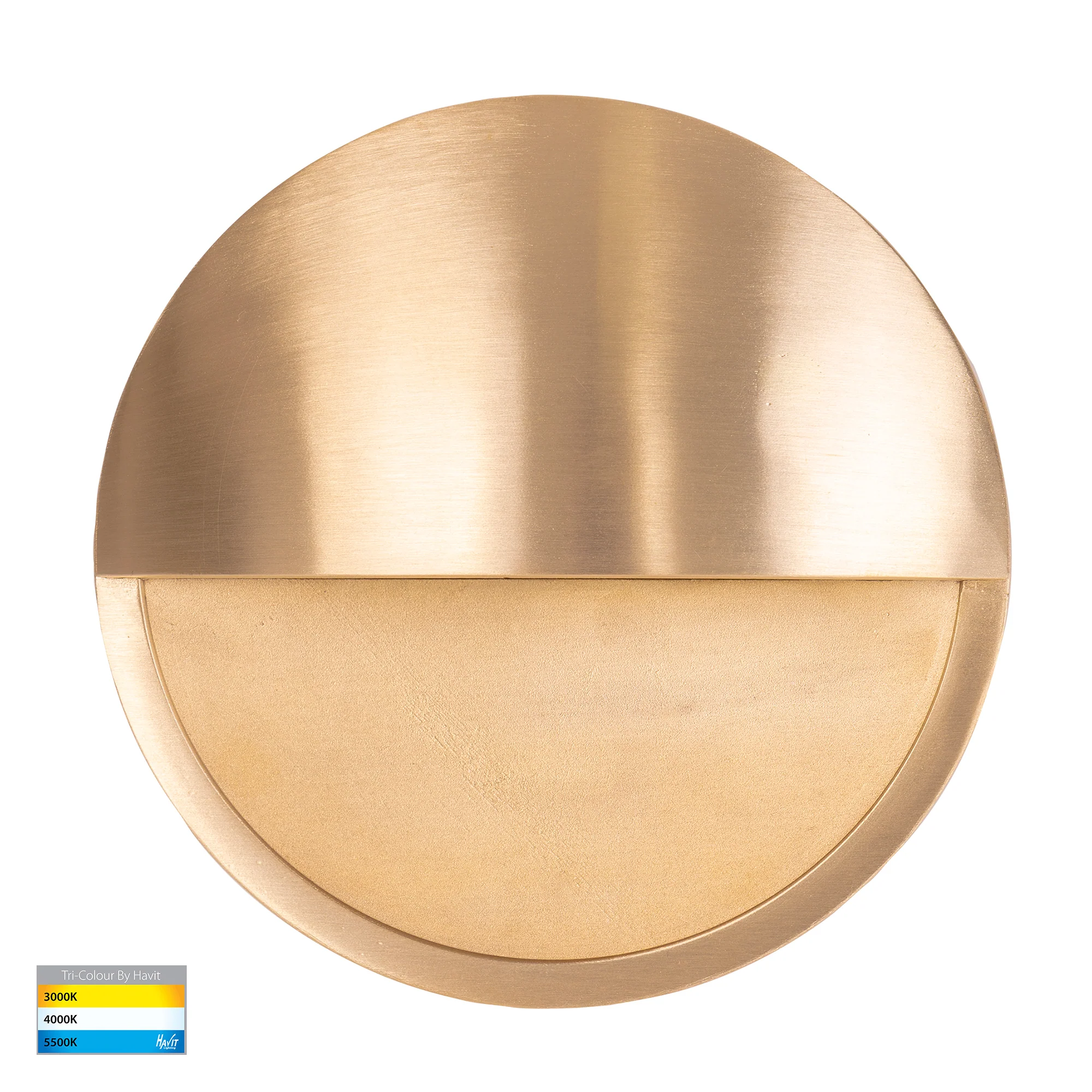HV2929T-BR-12V | HV2929T-BR-240V - Veko Solid Brass Step Lights with Eyelid