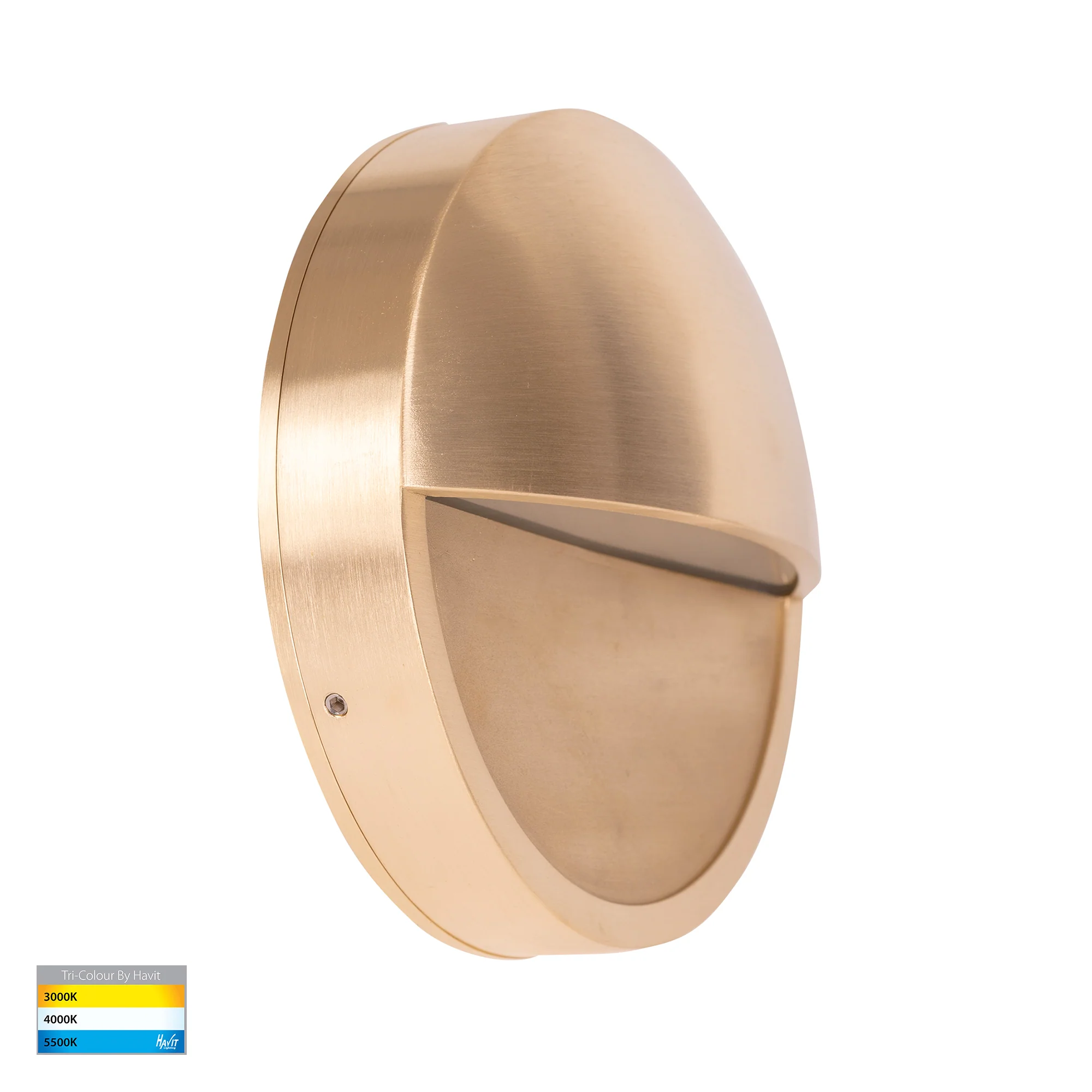 HV2929T-BR-12V | HV2929T-BR-240V - Veko Solid Brass Step Lights with Eyelid - Image 4