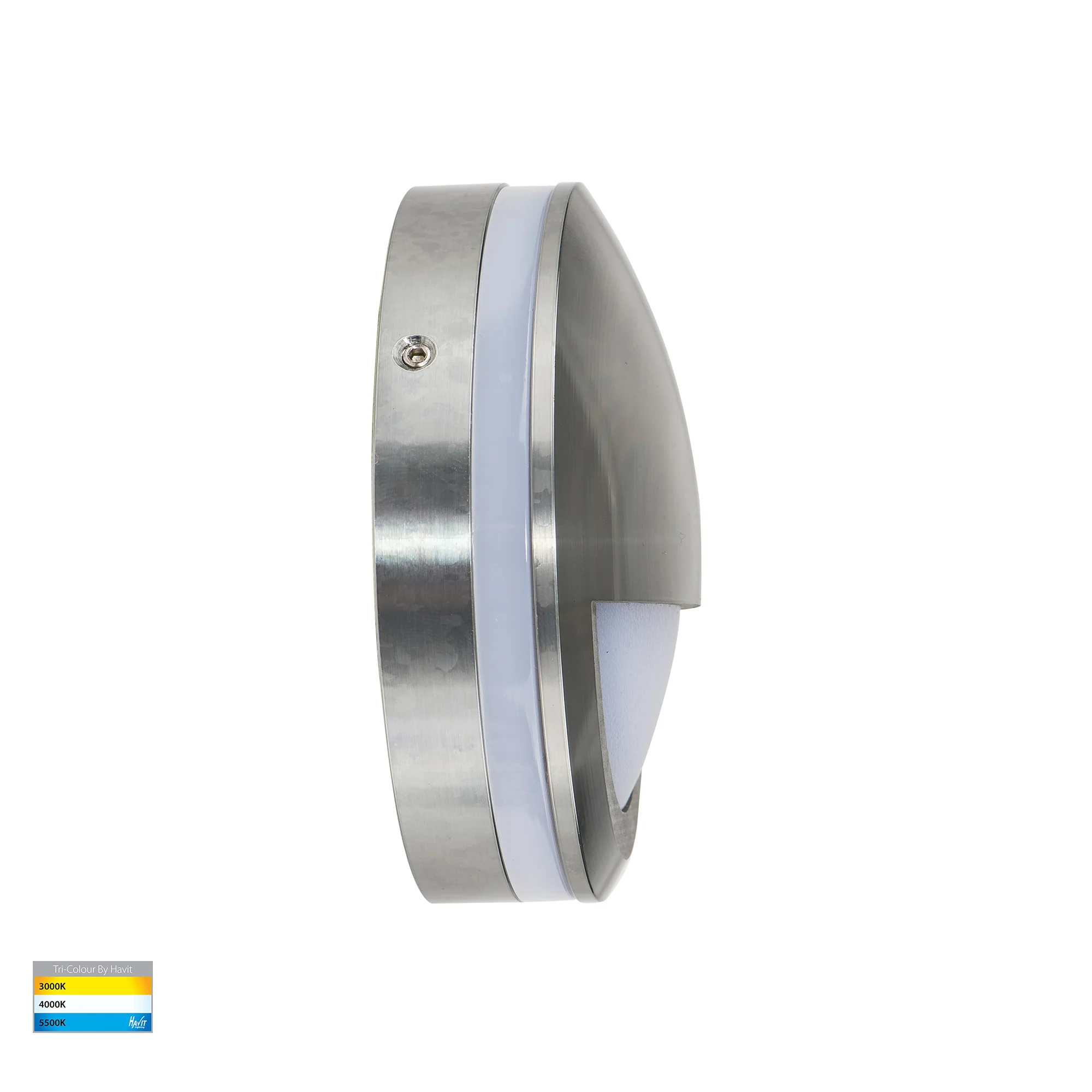 HV2961T-TTM-12V | HV2961T-TTM-240V - Nava Titanium Coloured Aluminium LED Step Light with Eyelid - Image 3