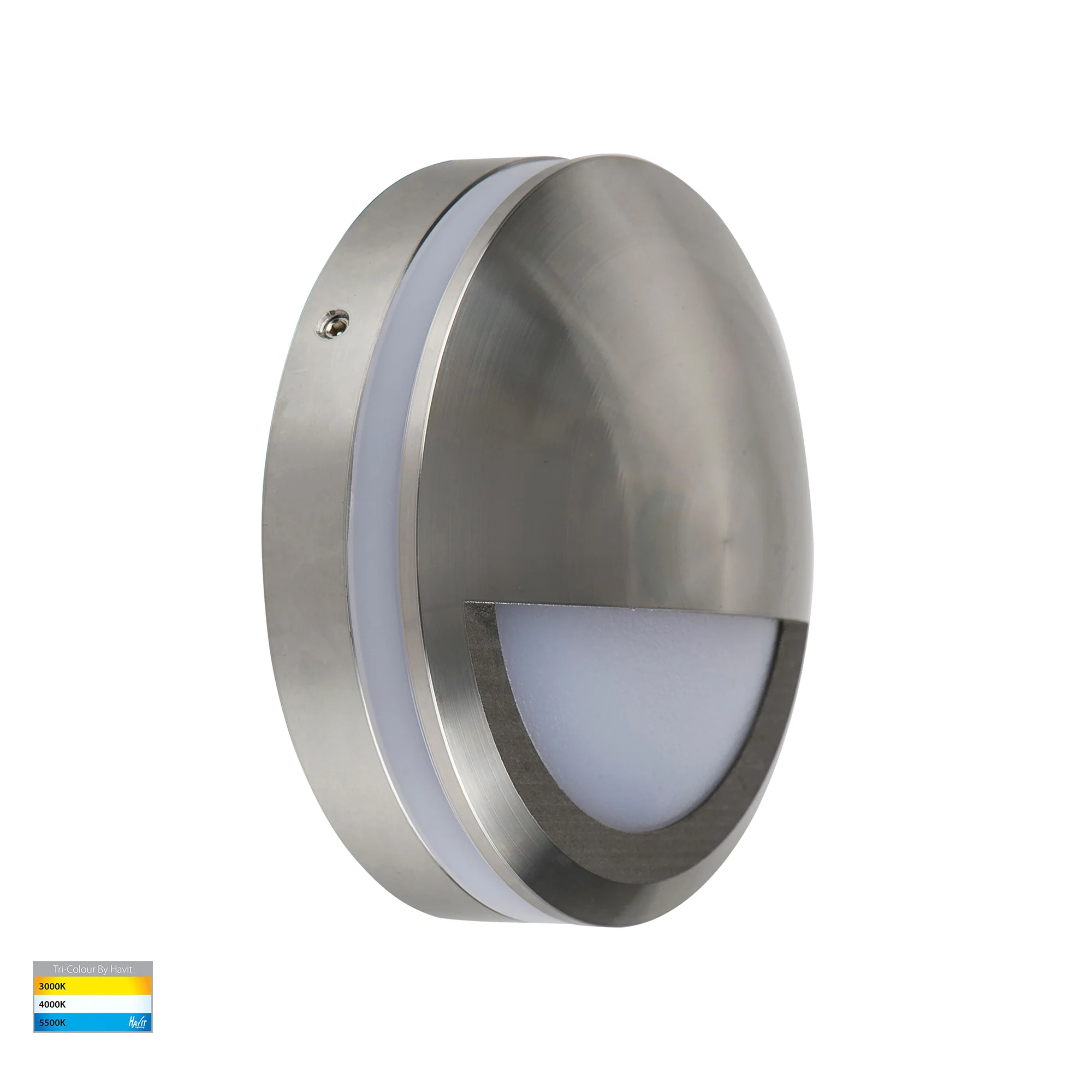 HV2961T-TTM-12V | HV2961T-TTM-240V - Nava Titanium Coloured Aluminium LED Step Light with Eyelid - Image 4