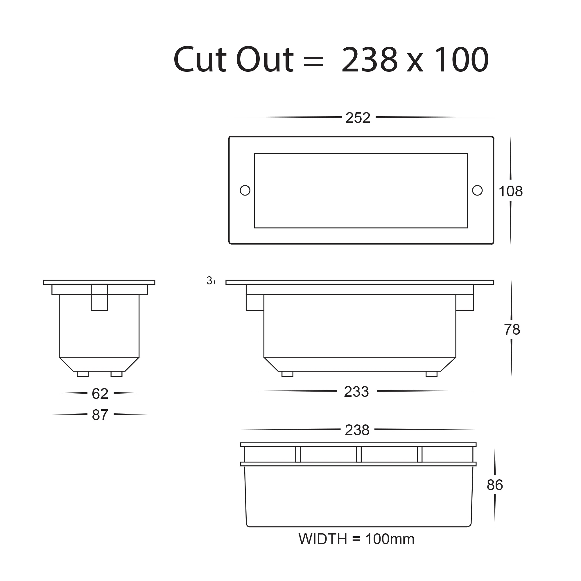 HV3003T-WHT - Bata White LED Brick Light - Image 2