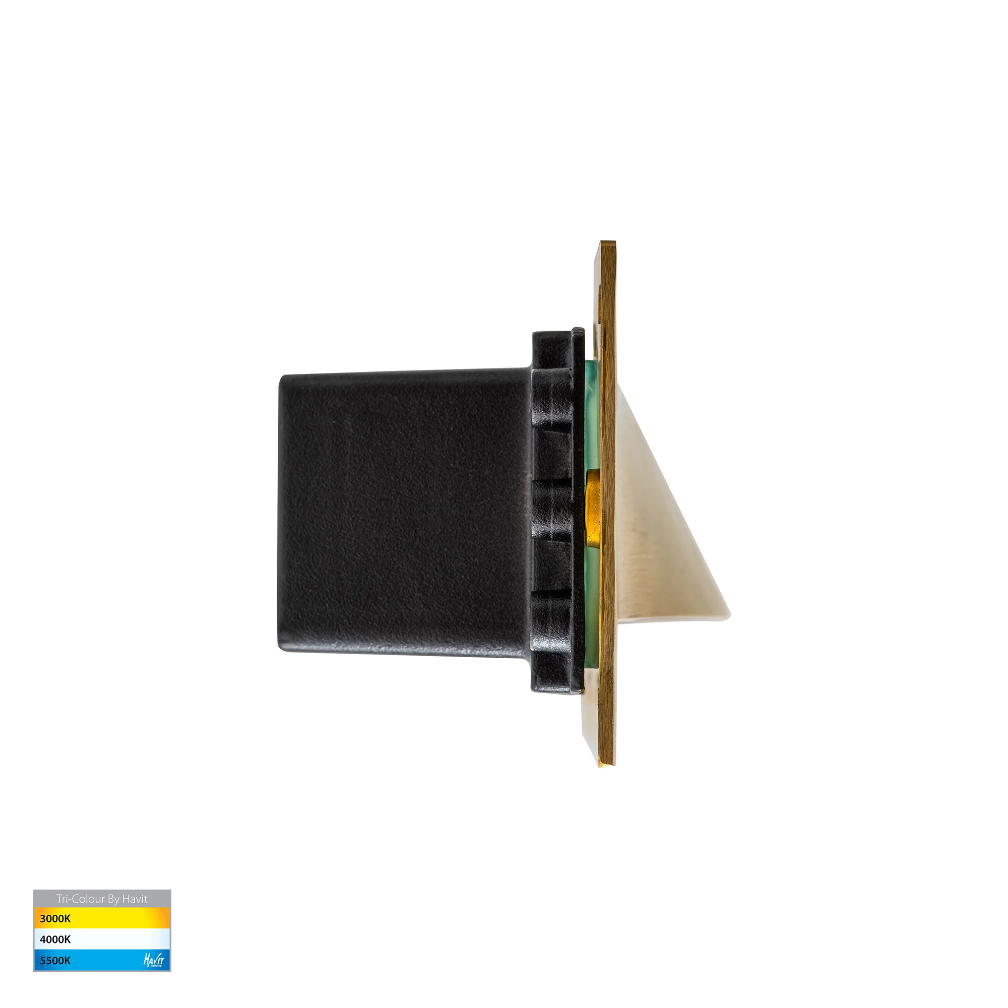 HV3012T-BR-12V | HV3012T-BR-240V - Corba Brass 6w Recessed Brick Light - Image 3