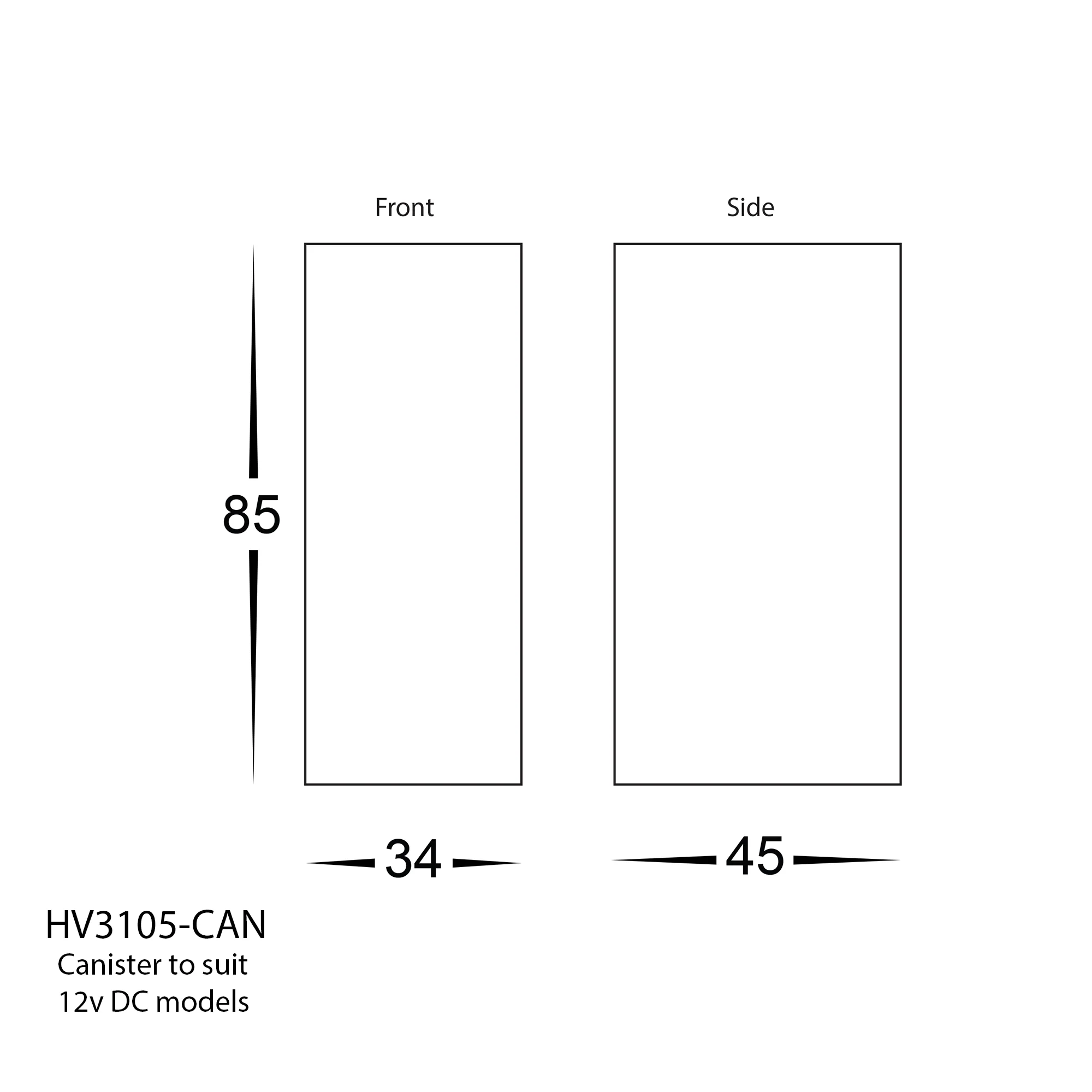 HV3105T-BLK-240V | HV3105T-BLK-12V - Paso Black Recessed LED Step Light - Image 5