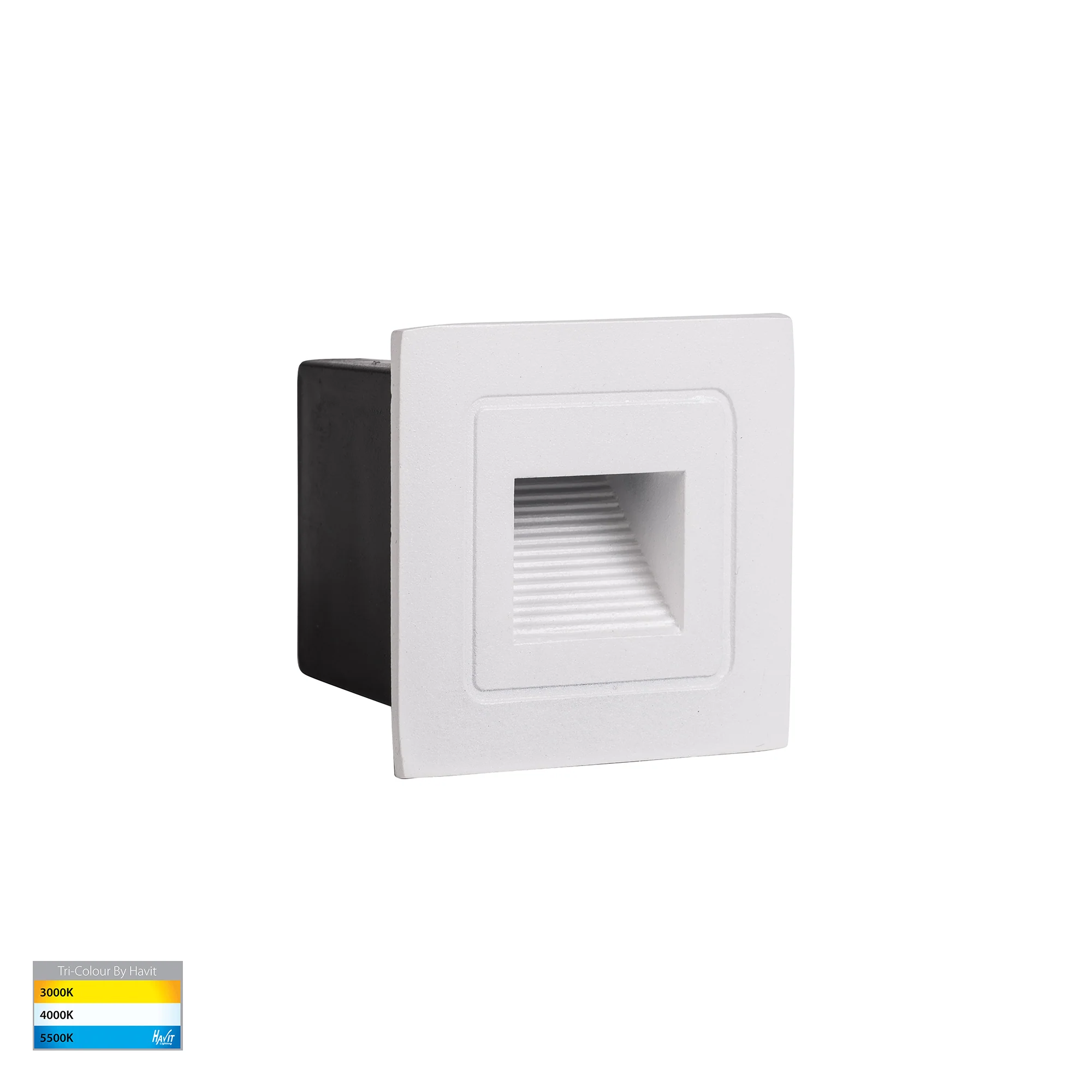 HV3111T-WHT-12V - Trin White Small Square Recessed LED Step Light - Image 3