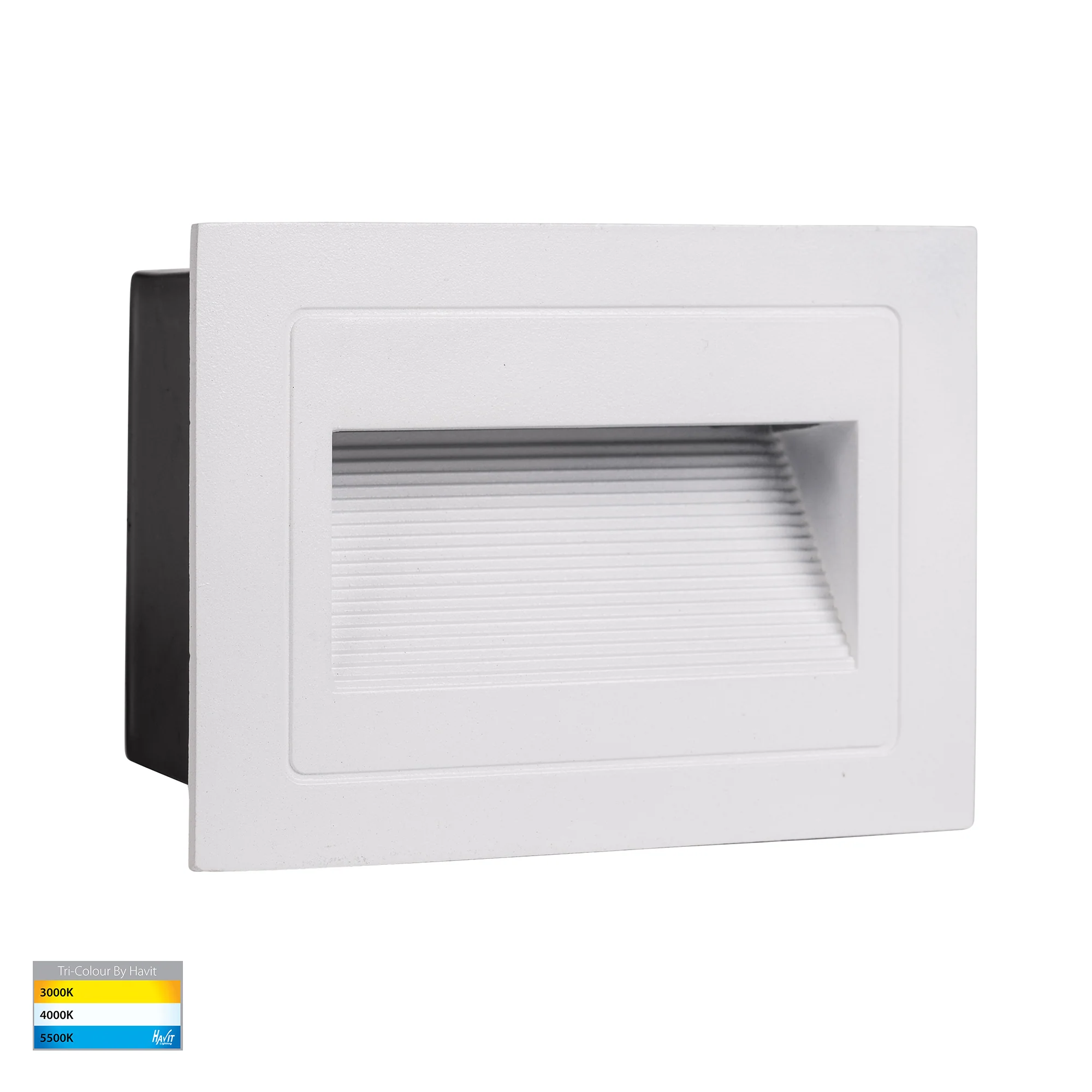 HV3113T-WHT-240V | HV3113T-WHT-12V - Trin White Rectangular Recessed LED Step Light - Image 3