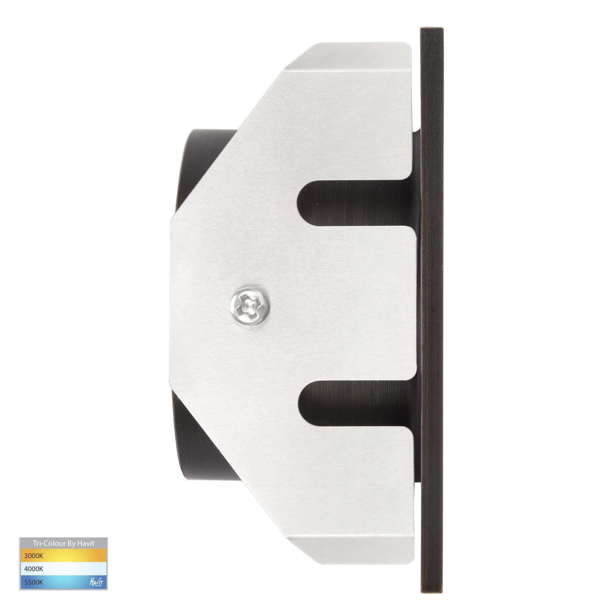 HV3215T-AB-12V - Reces Antique Brass Square TRI Colour Recessed LED Step Light - Image 3