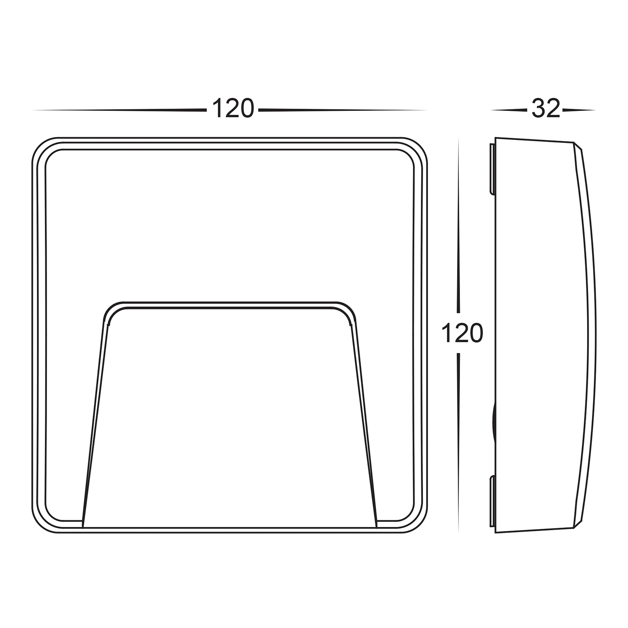 HV3222T-WHT - Seefore Polycarbonate White LED Step Light - Image 2