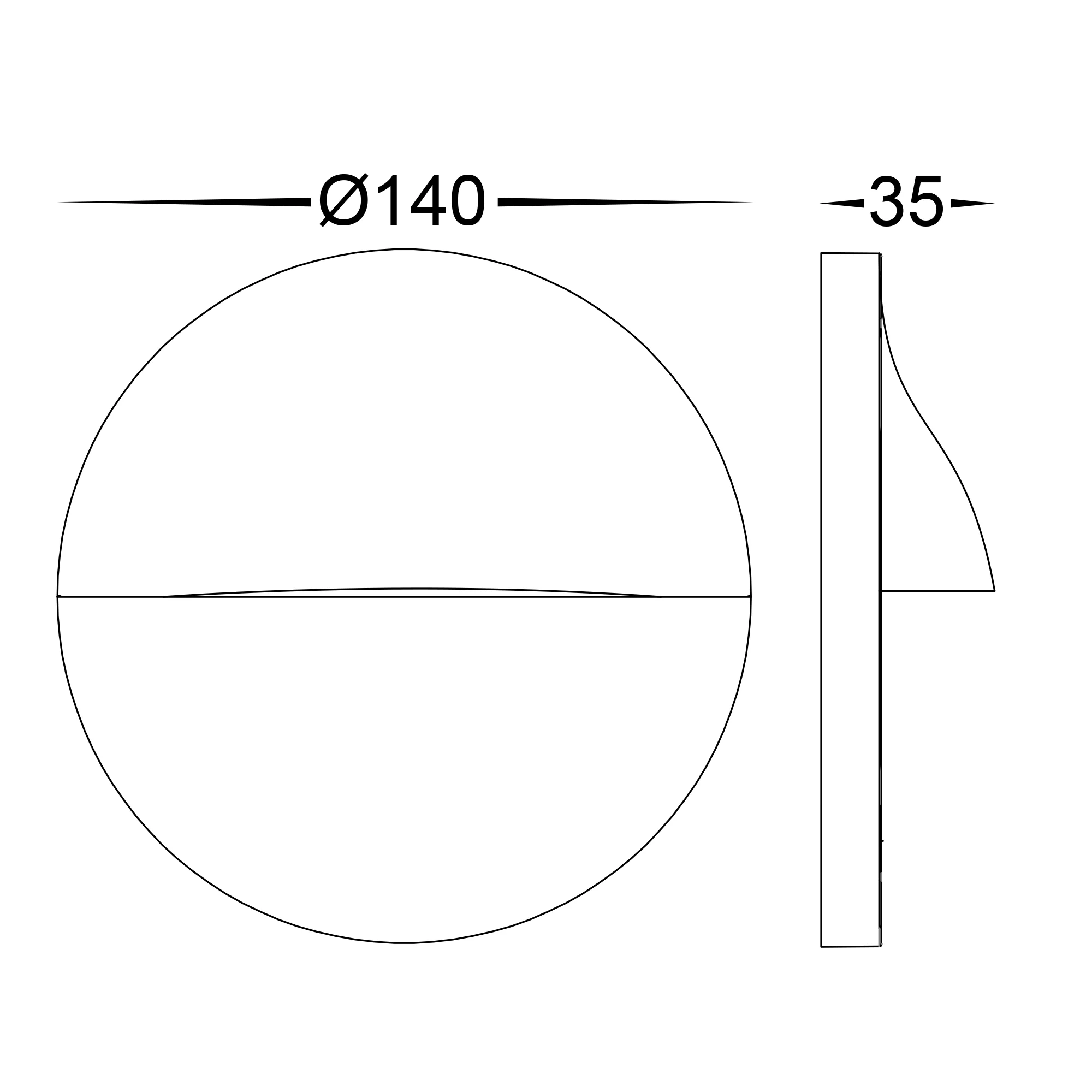 HV3227T-WHT - Lisca Aluminium White Round LED Wall Light - Image 2