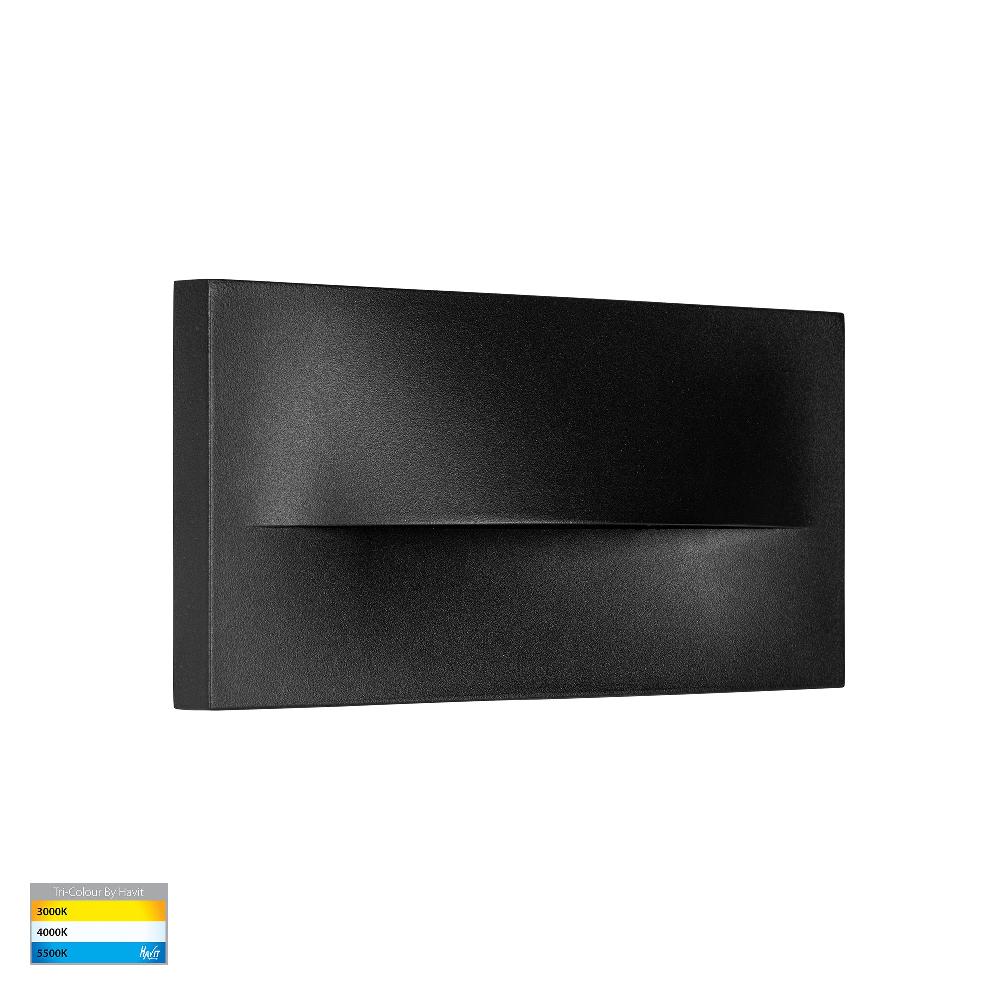 HV3229T-BLK - Lisca Aluminium Black Rectangular LED Wall Light - Image 3