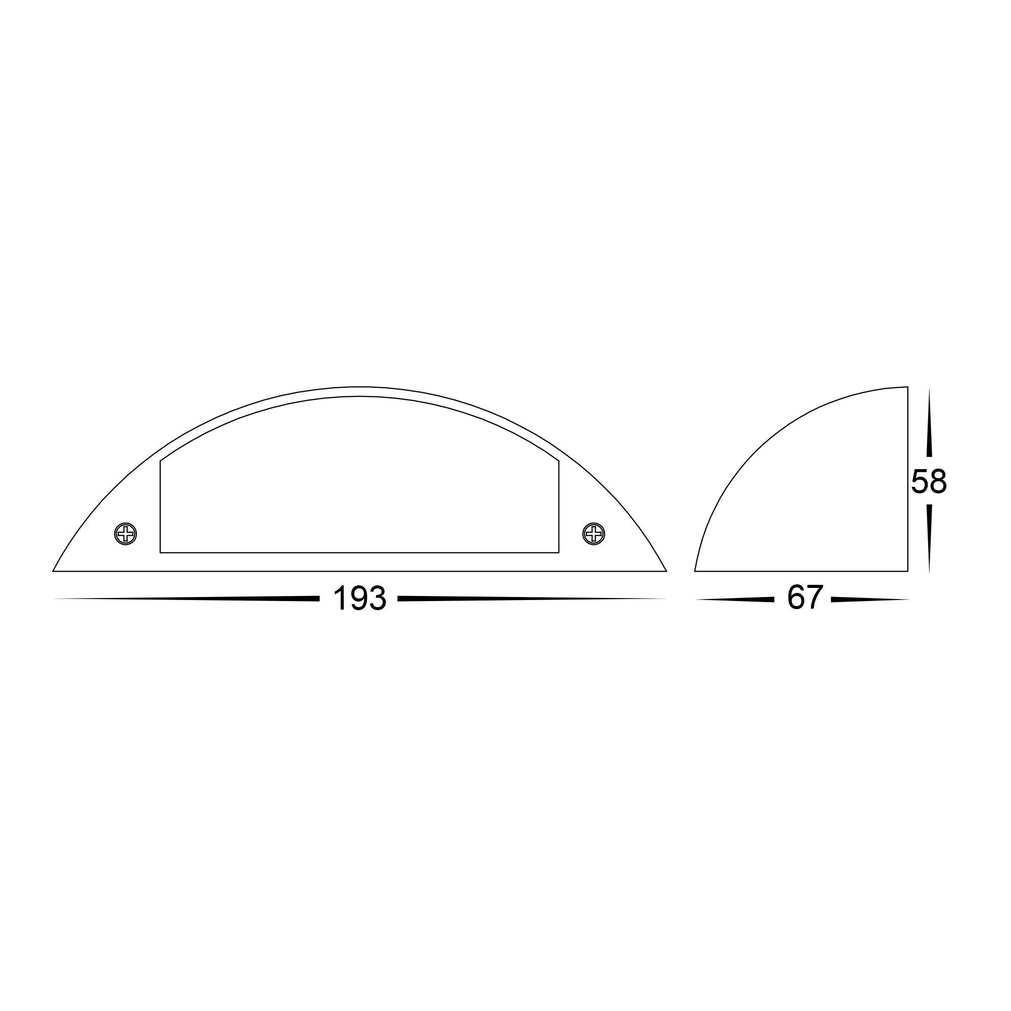 HV3253T-AB-12V - Curva Antique Brass LED Step Light - Image 2