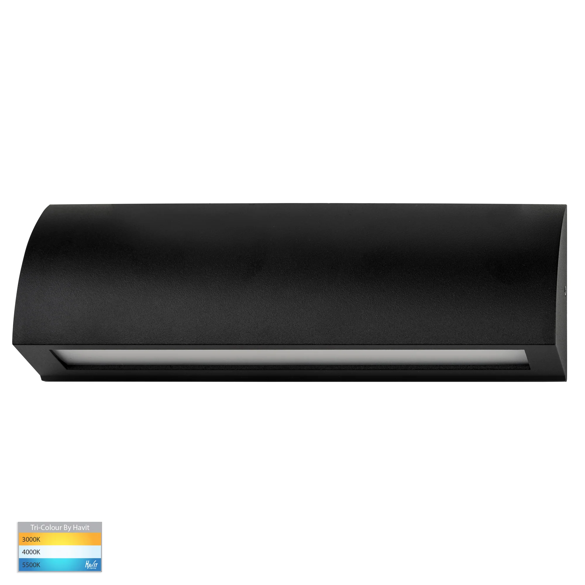 HV3272T-BLK-12V - Taso 10w Black TRI Colour LED Step Light