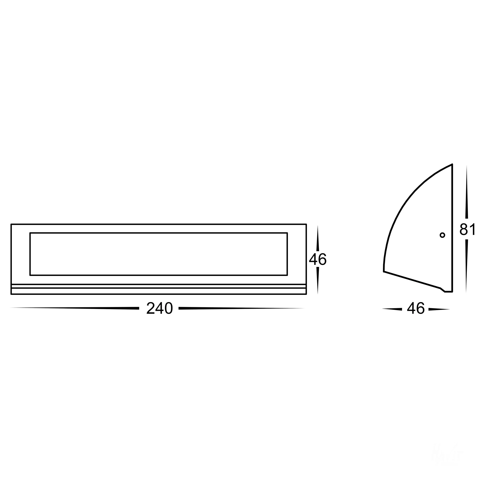 HV3272T-WHT-12V - Taso 10w White TRI Colour LED Step Light - Image 2