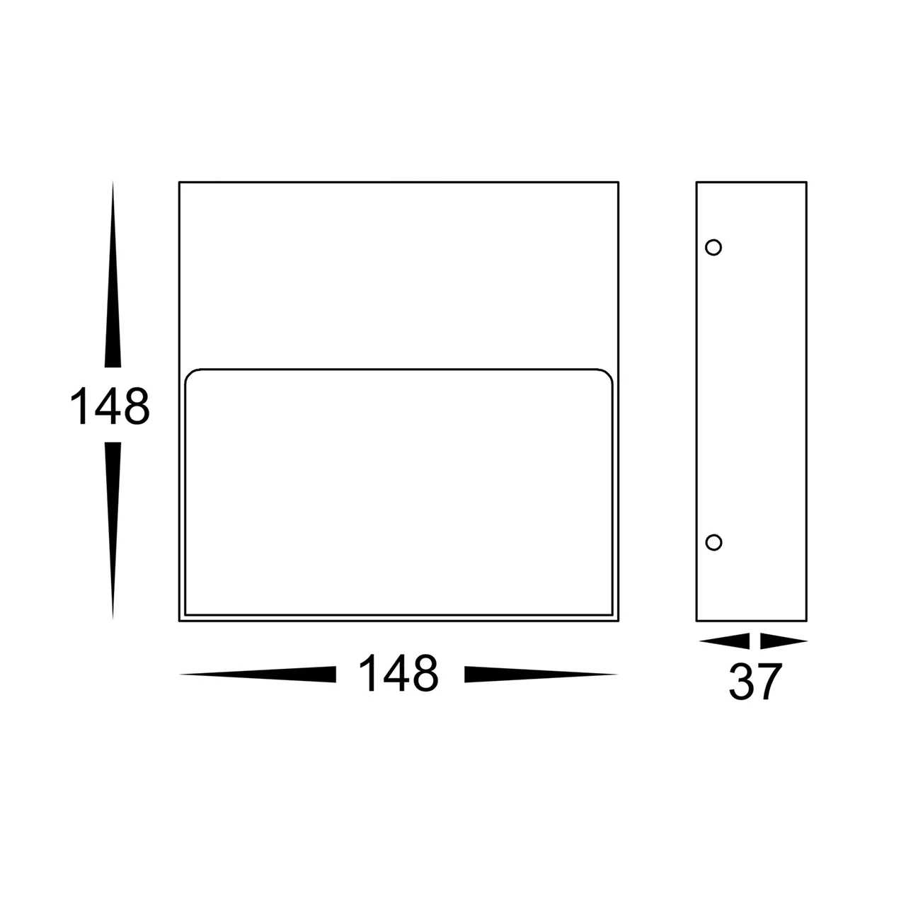 HV3276T-WHT - Virsma White Square LED Step lights - Image 2
