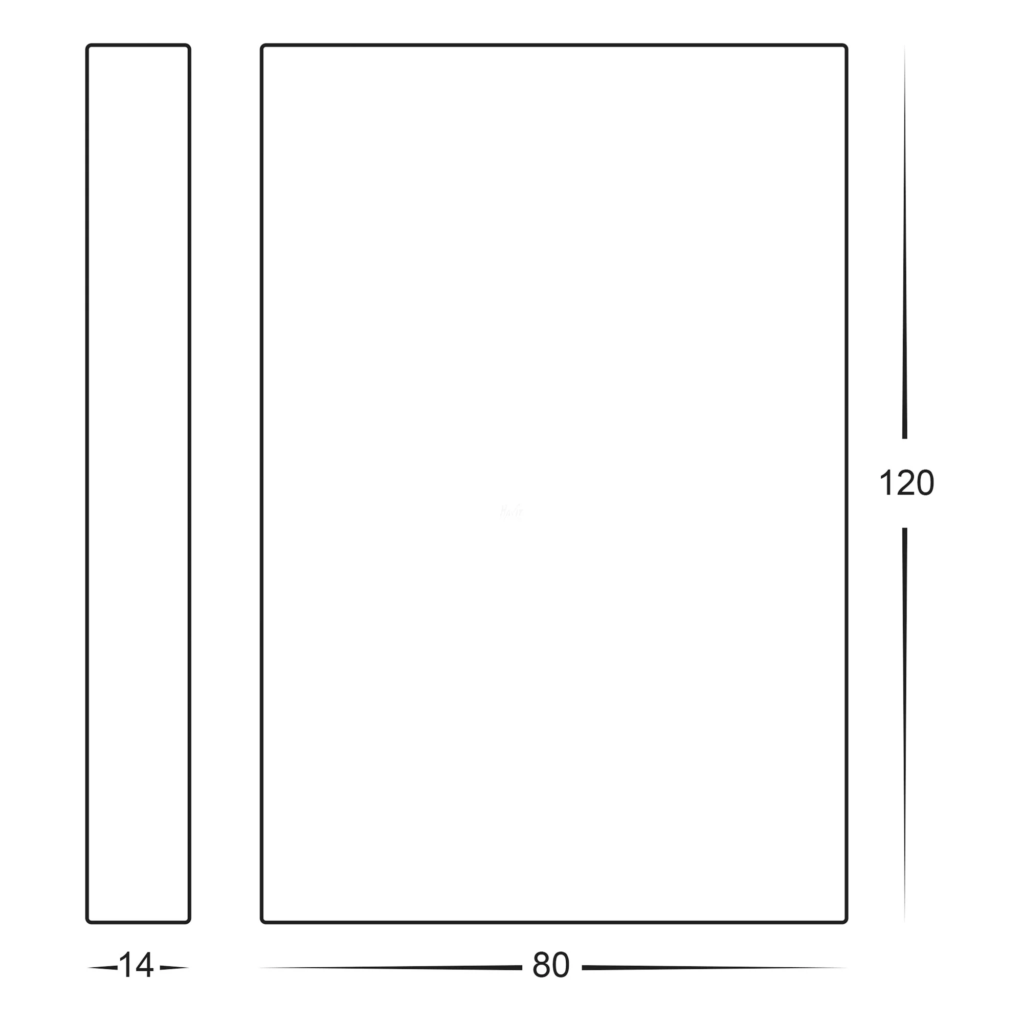 HV3289T-BLK-12V - Stylez Black Up & Down LED Wall Light - Image 2