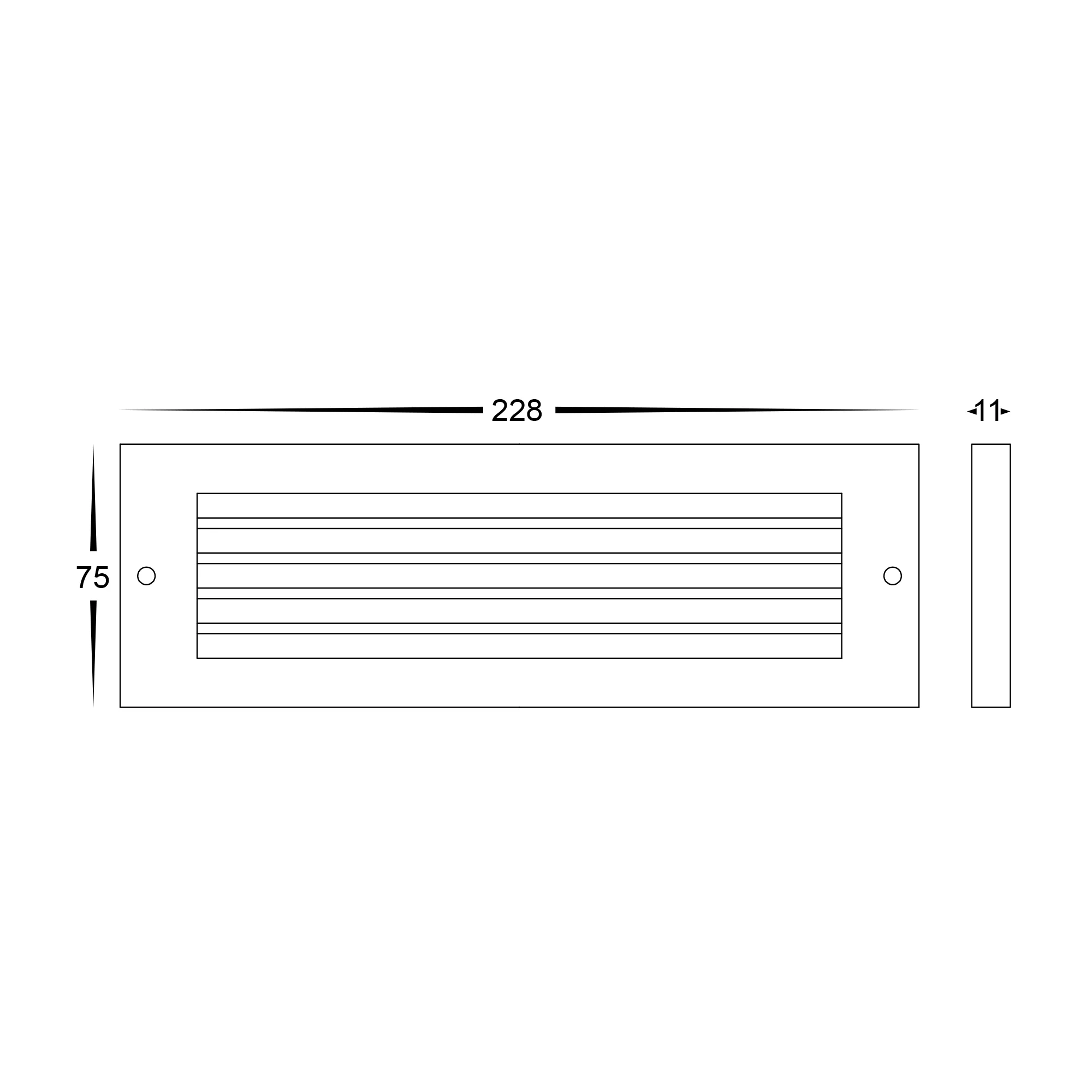 HV3296T-BLK-12V - Ardam Black LED Step Light - Image 2