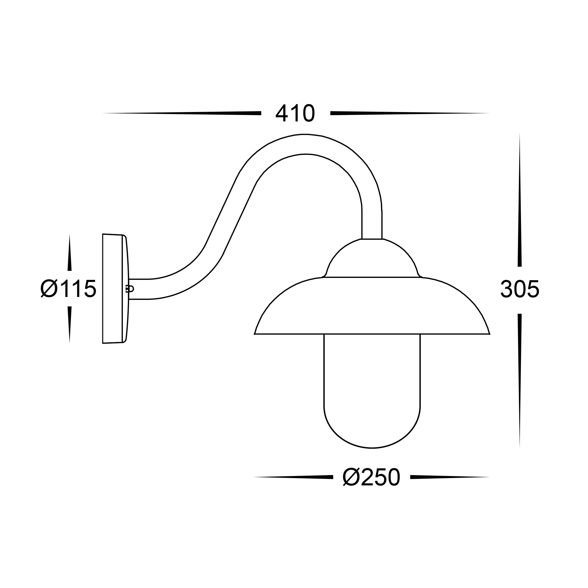 HV3519W-BLK - Loka Aluminium Black Wall Light - Image 2