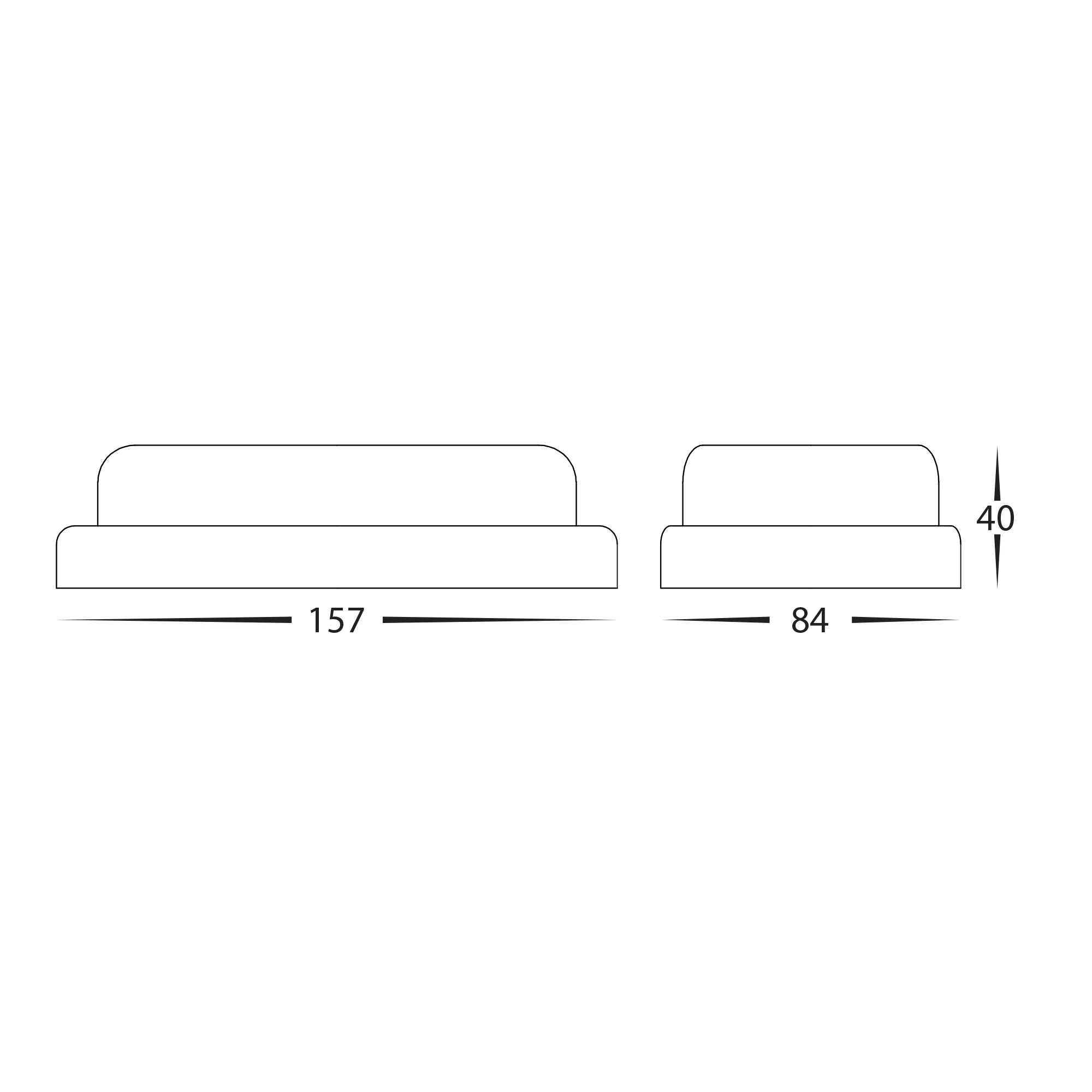 HV3526T-WHT - Muovi Polycarbonate White Wall Light - Image 2