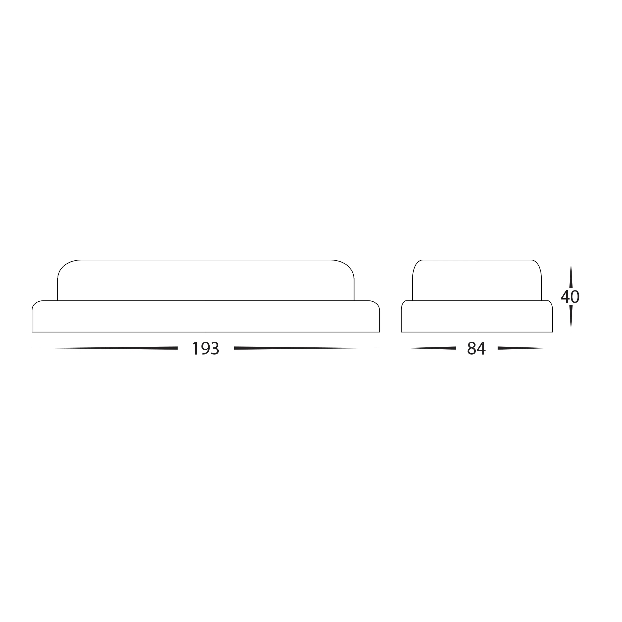 HV3527T-BLK - Muovi Polycarbonate Black Wall Light - Image 2
