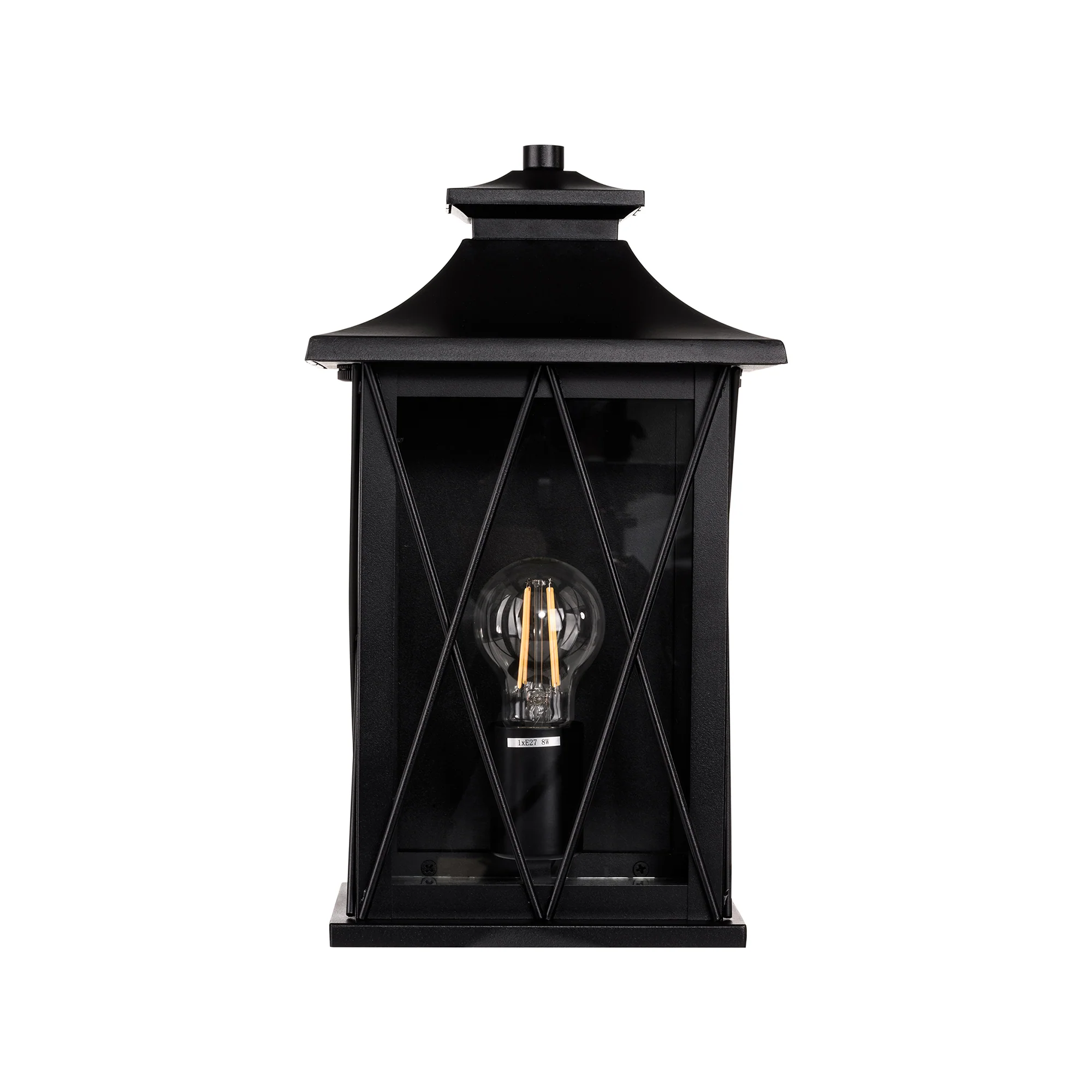 HV3532W-S-BLK - Odin Galvanised Iron Black Wall Light - Image 4