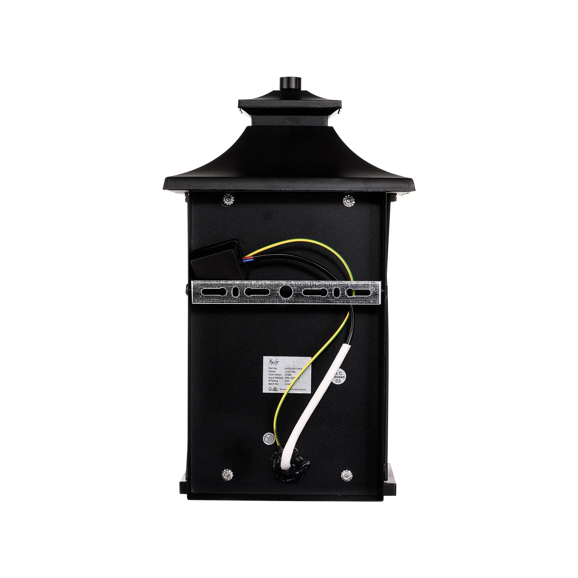 HV3532W-S-BLK - Odin Galvanised Iron Black Wall Light - Image 6