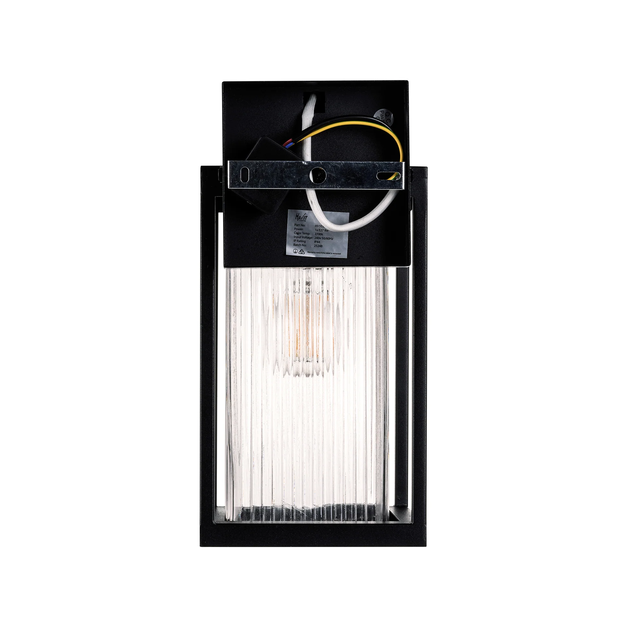 HV3533W-S-BLK - Micah Galvanised Iron Black Wall Light - Image 6