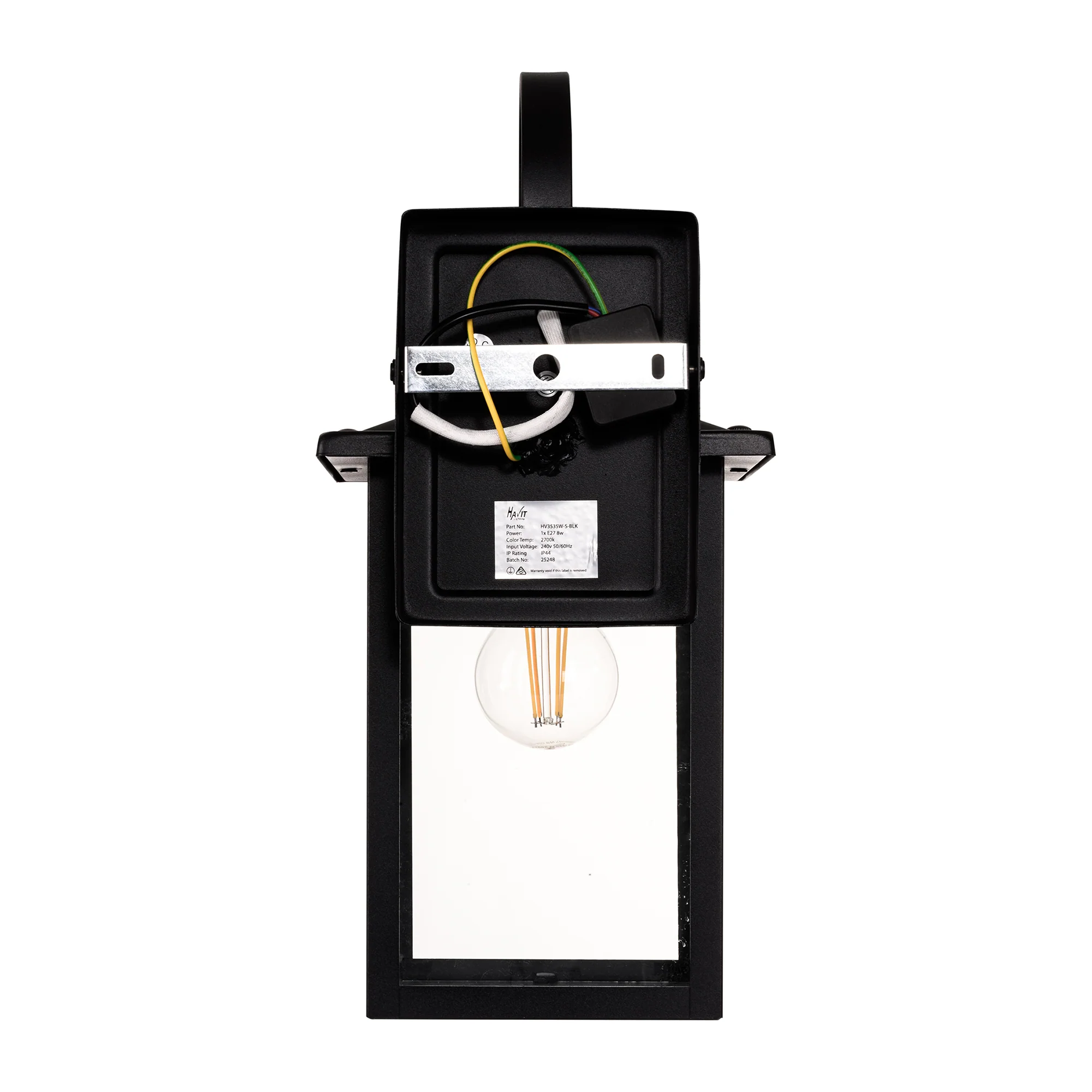 HV3535W-S-BLK - Madix Galvanised Iron Black Wall Light - Image 7