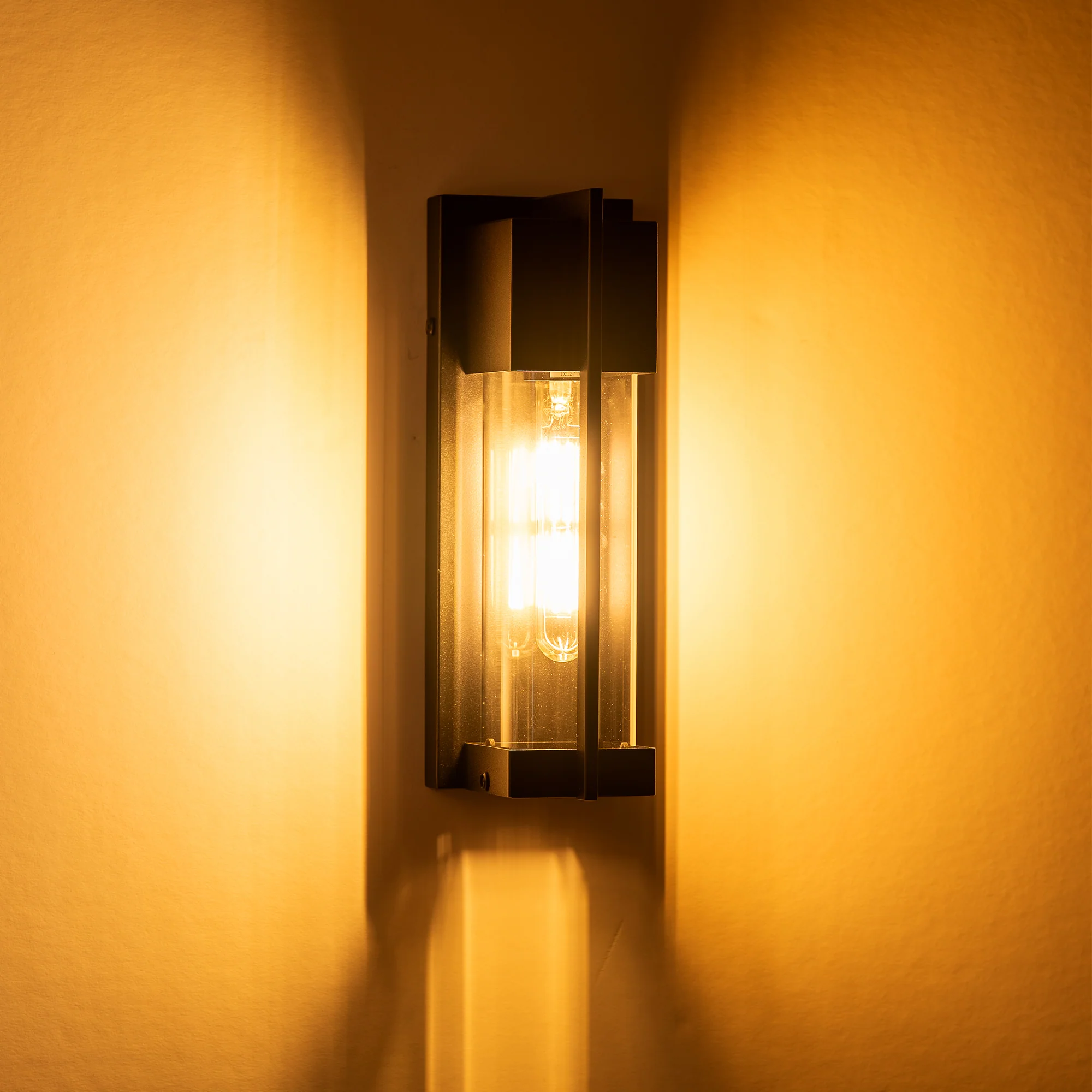 HV3536W-S-BLK - Jace Galvanised Iron Black Wall Light - Image 3