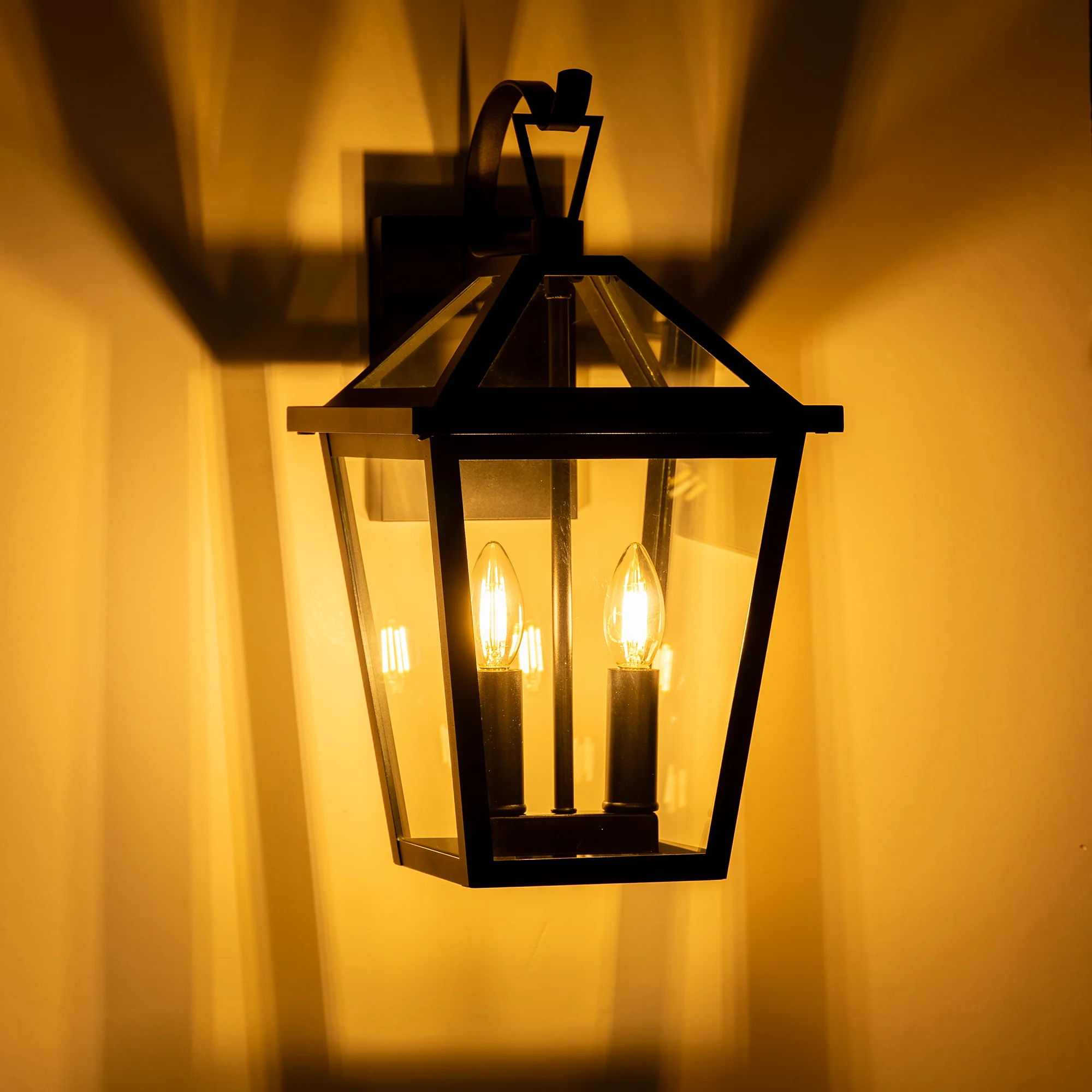 HV3538W-S-BLK - Karter Galvanised Iron Black Wall Light - Image 3