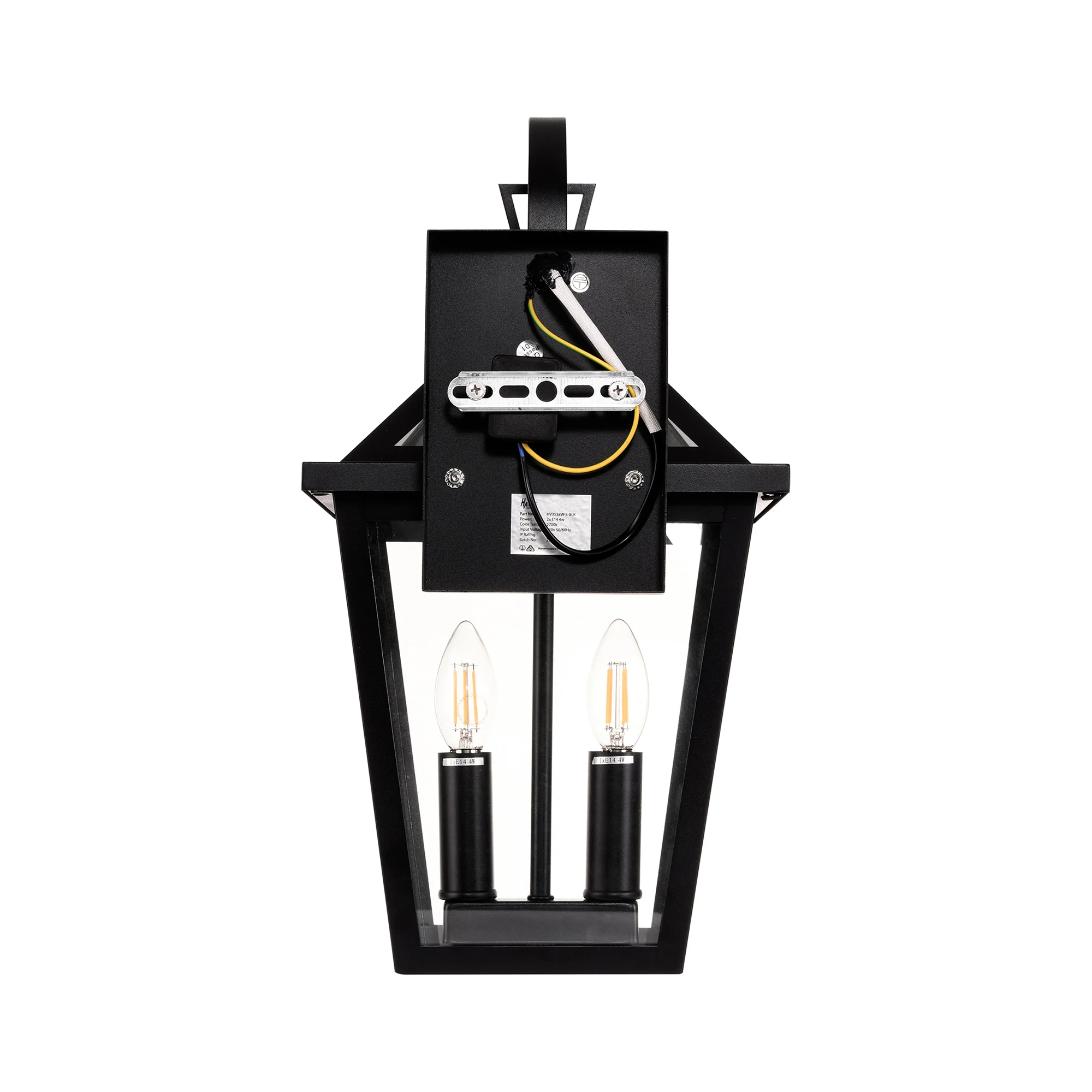 HV3538W-S-BLK - Karter Galvanised Iron Black Wall Light - Image 6
