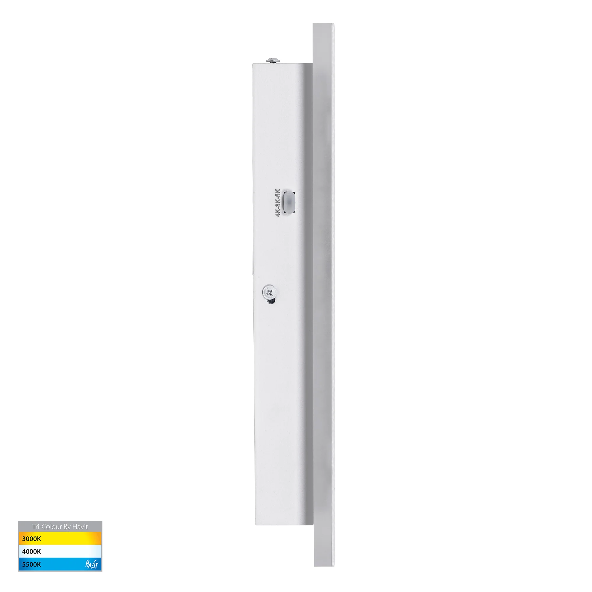 HV3571T-WHT - Barline Shadow Aluminium White 300mm Wall Light - Image 4