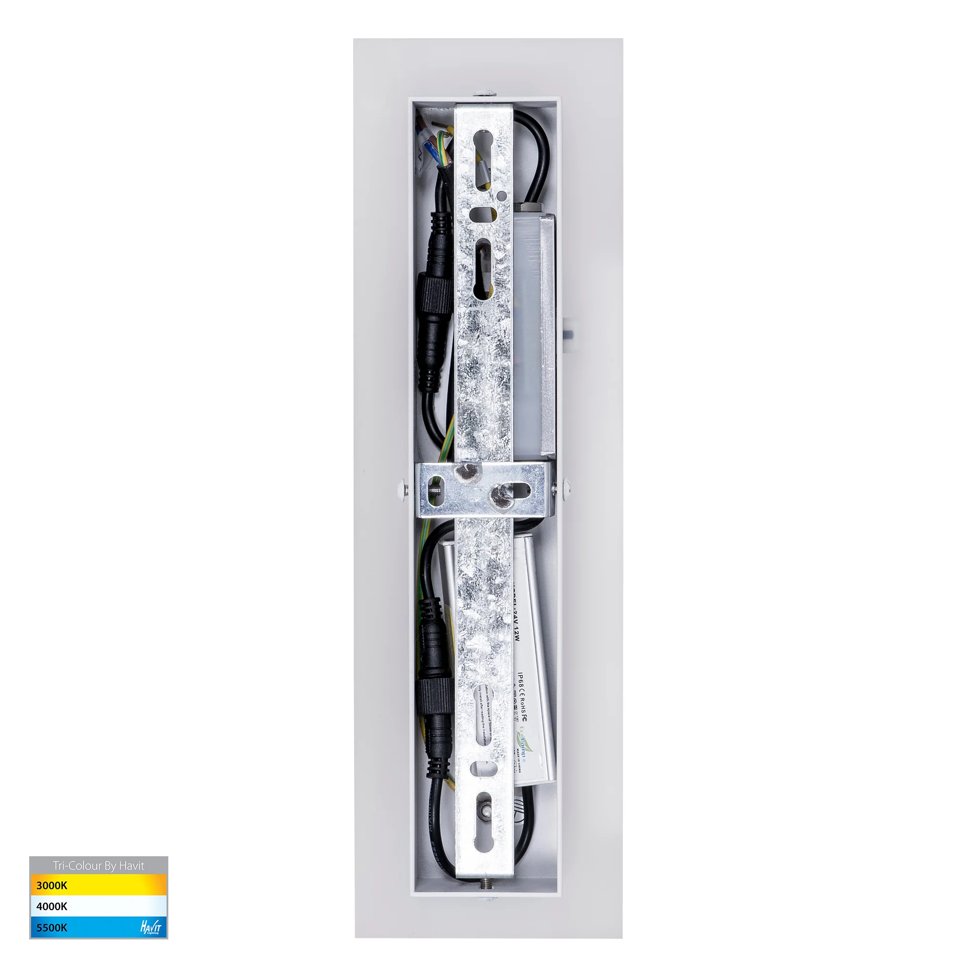 HV3571T-WHT - Barline Shadow Aluminium White 300mm Wall Light - Image 5