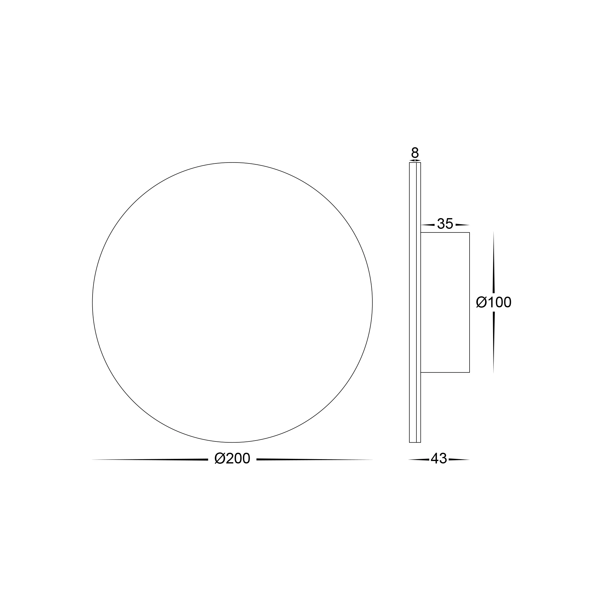 HV3592RGBW-BLK - Halo Black RGBW LED Wall Light - Image 2
