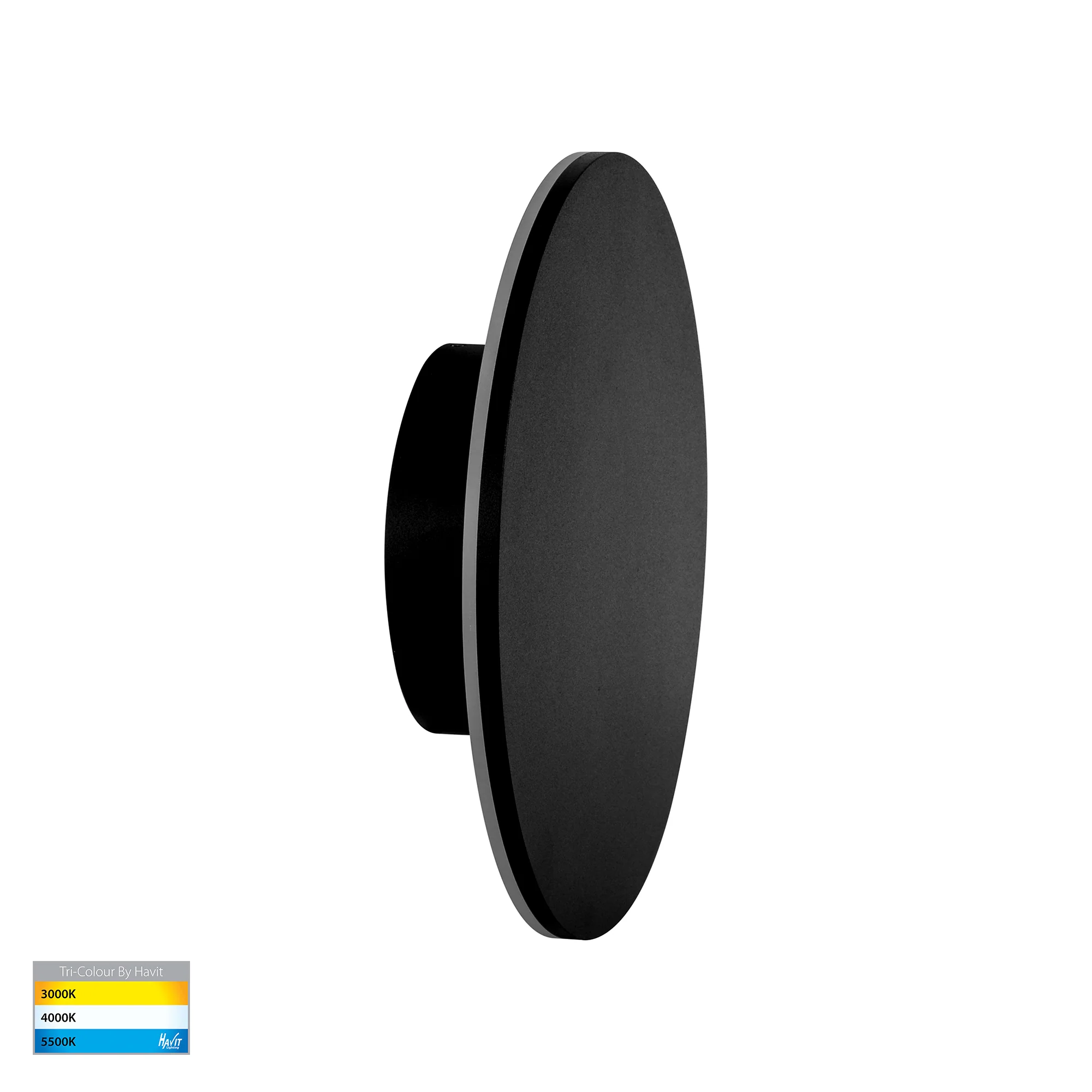 HV3592T-BLK - Halo Black TRI Colour LED Wall Light - Image 3