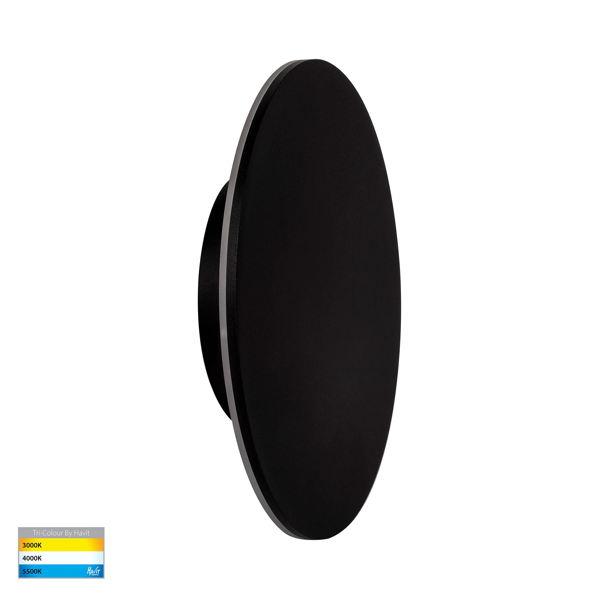 HV3593T-BLK - Halo Black TRI Colour LED Wall Light - Image 3
