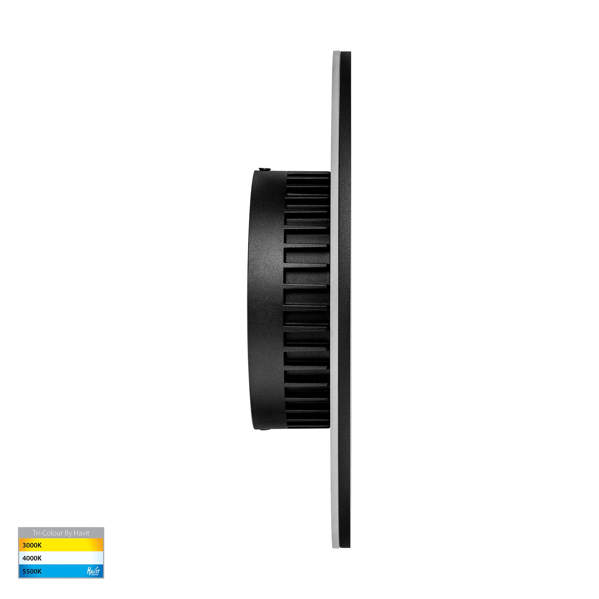 HV3593T-BLK - Halo Black TRI Colour LED Wall Light - Image 4